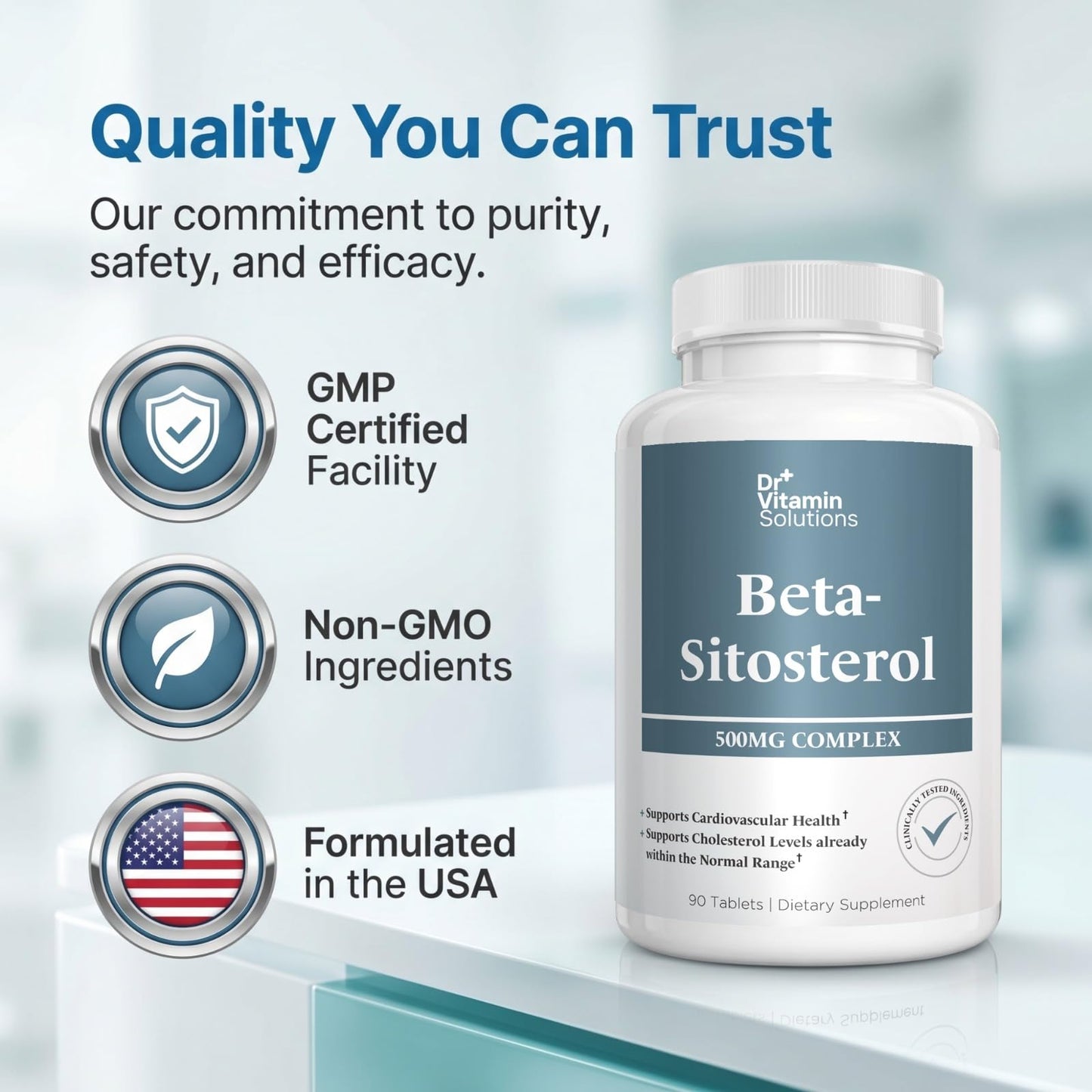 DR VITAMIN SOLUTIONS Beta-Sitosterol 500 mg Complex Tablet, 90 Tablets
