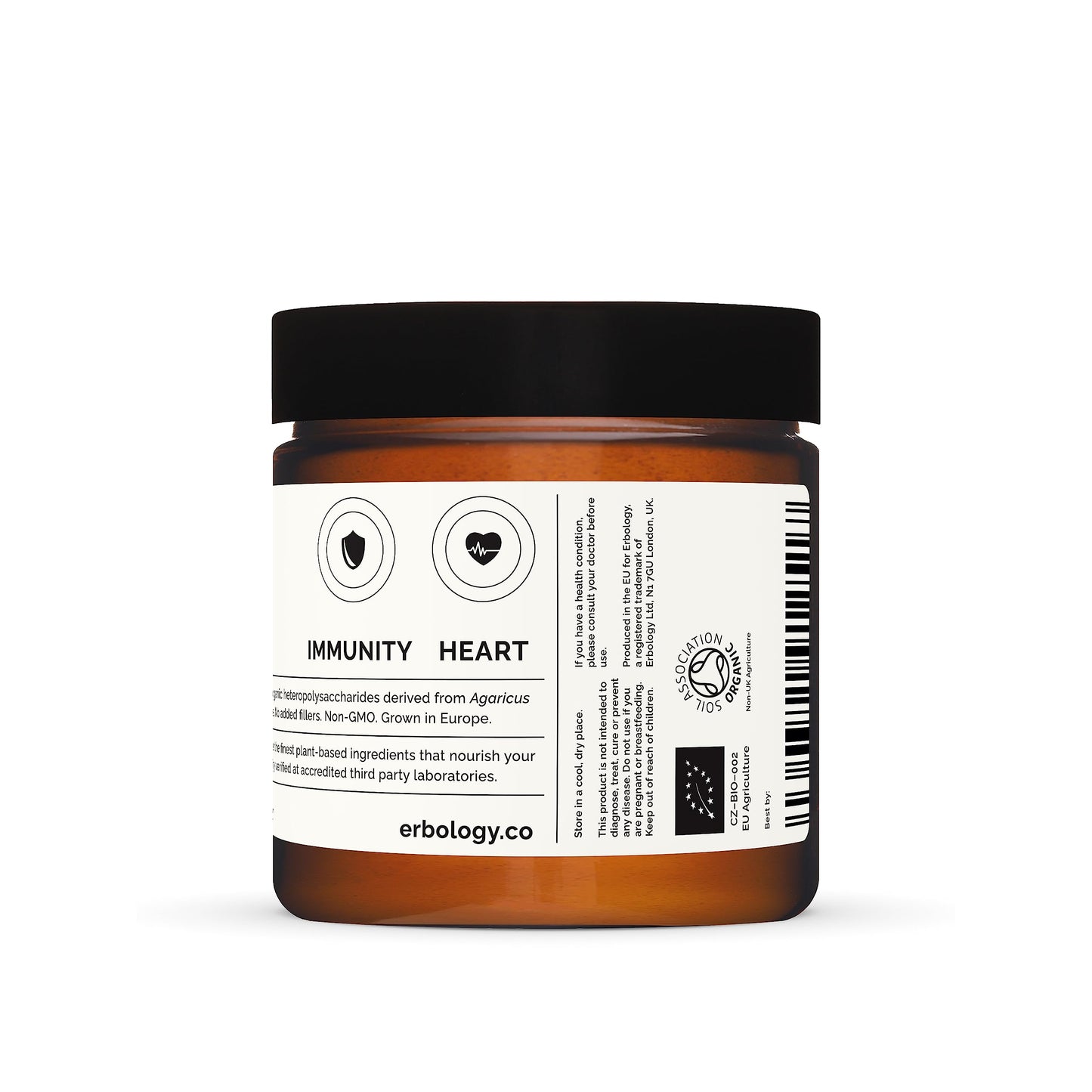 Erbology Organic Agaricus Blazei Mushroom Powder 1.8 oz