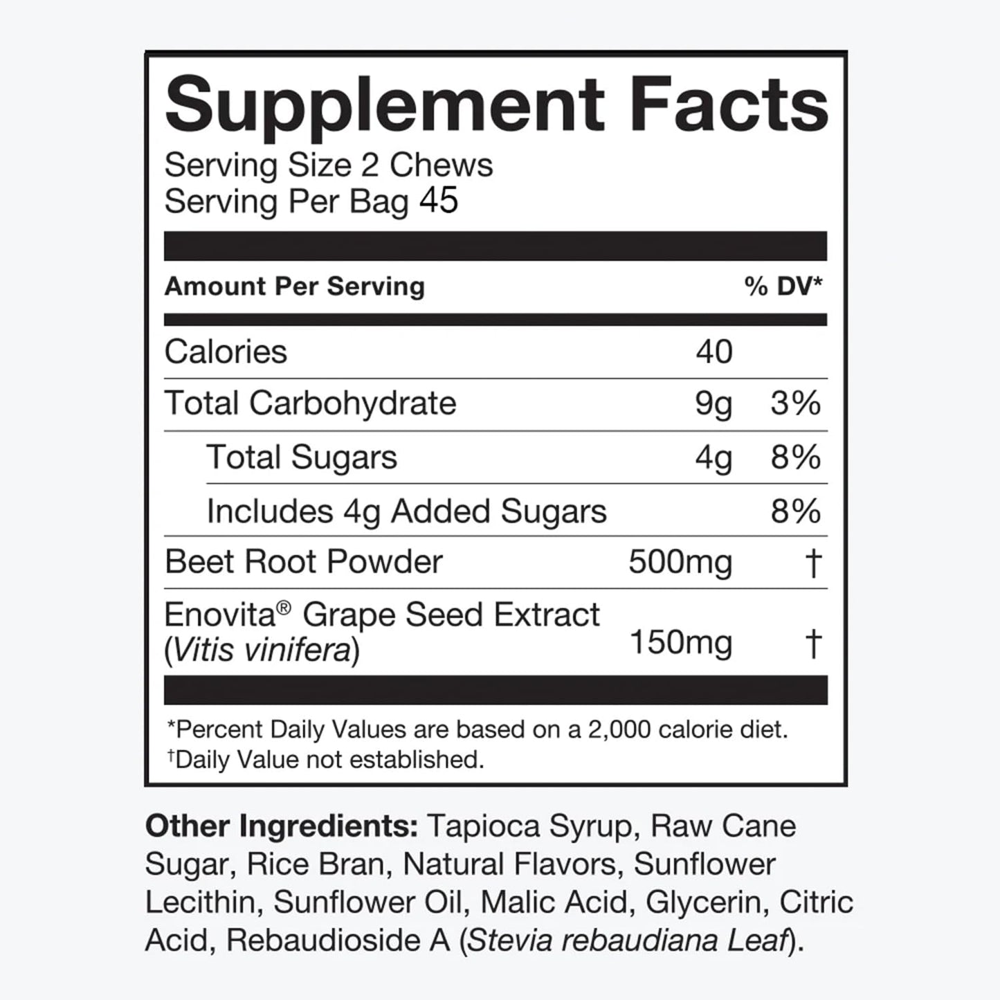 Humann SuperBeets Heart Chews 90 Chews