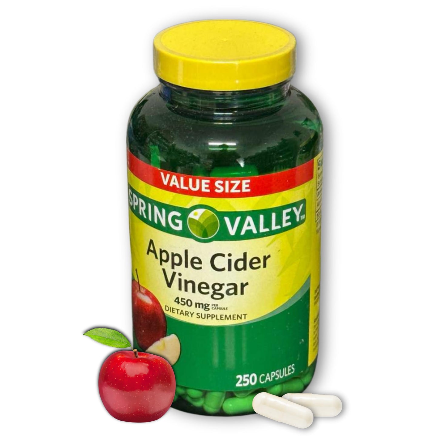 FUSION SHOP STORE Apple Cider Vinegar Capsules 250 Count