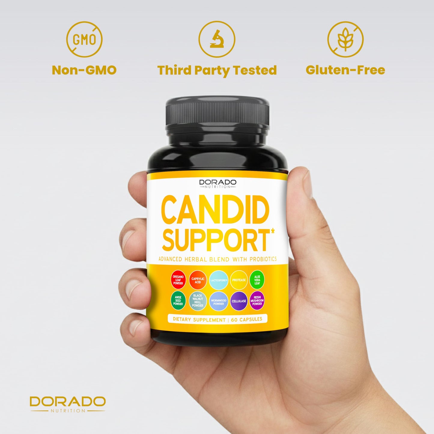 DORADO NUTRITION Candida Cleanse Detox Capsules 60 Count