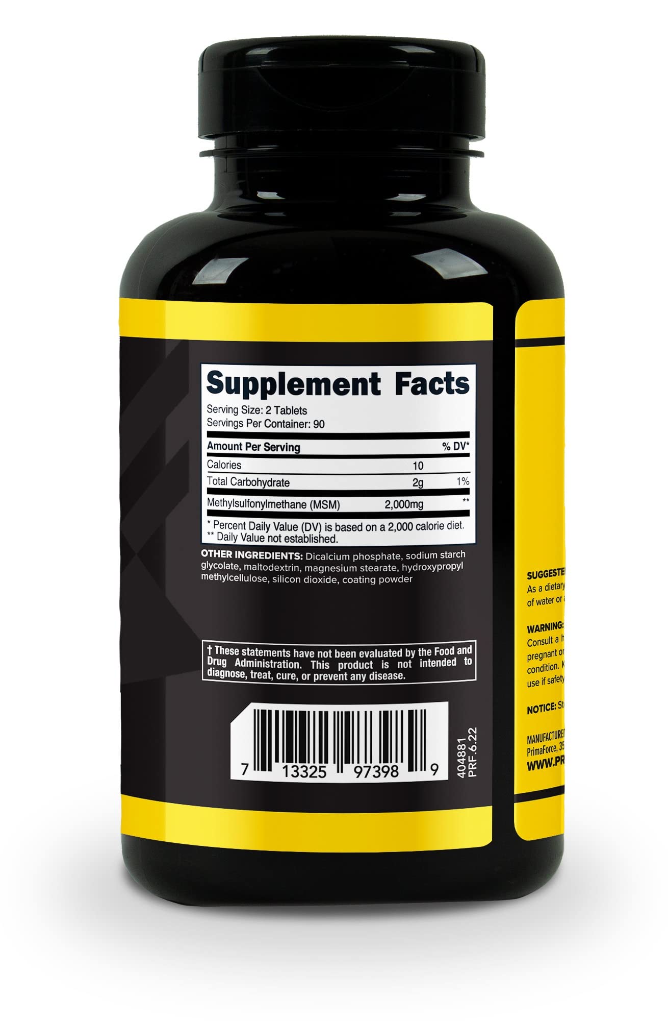 Primaforce MSM 2000mg Tablet 180 Tablets