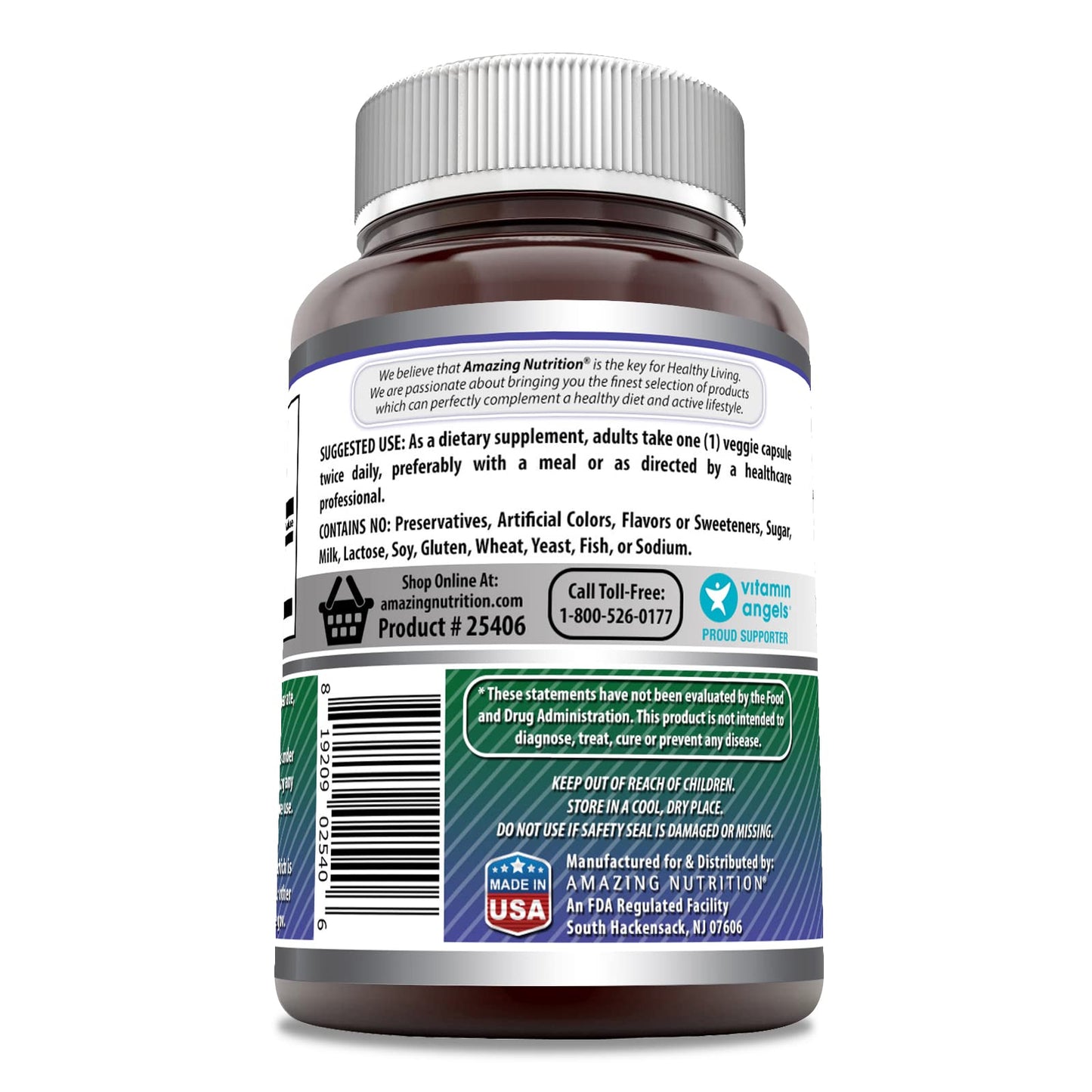 Amazing Nutrition Tribulus Terrestris Extract 630 Mg Capsules, 120 Count