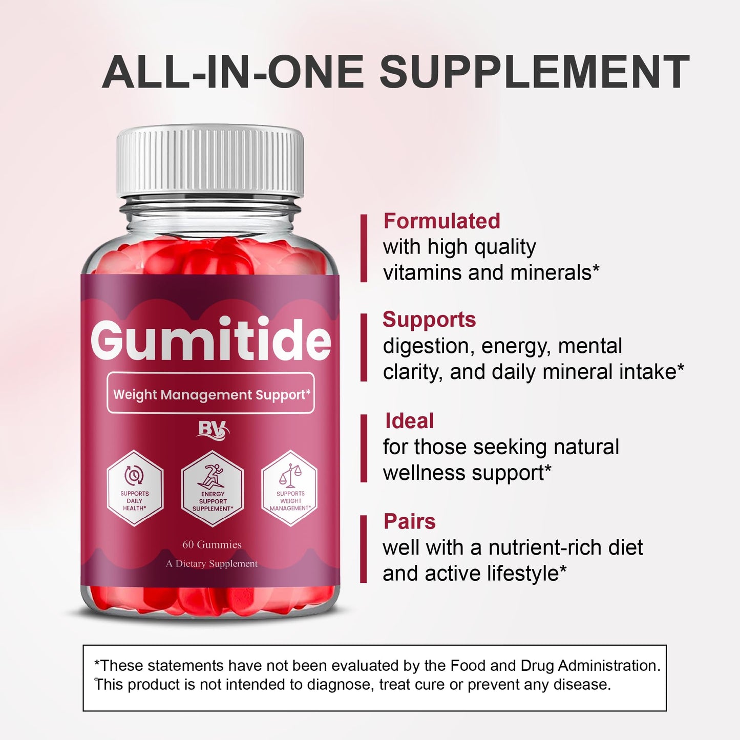 BLUE VIBE Gumitide Gummies 60 Gummies