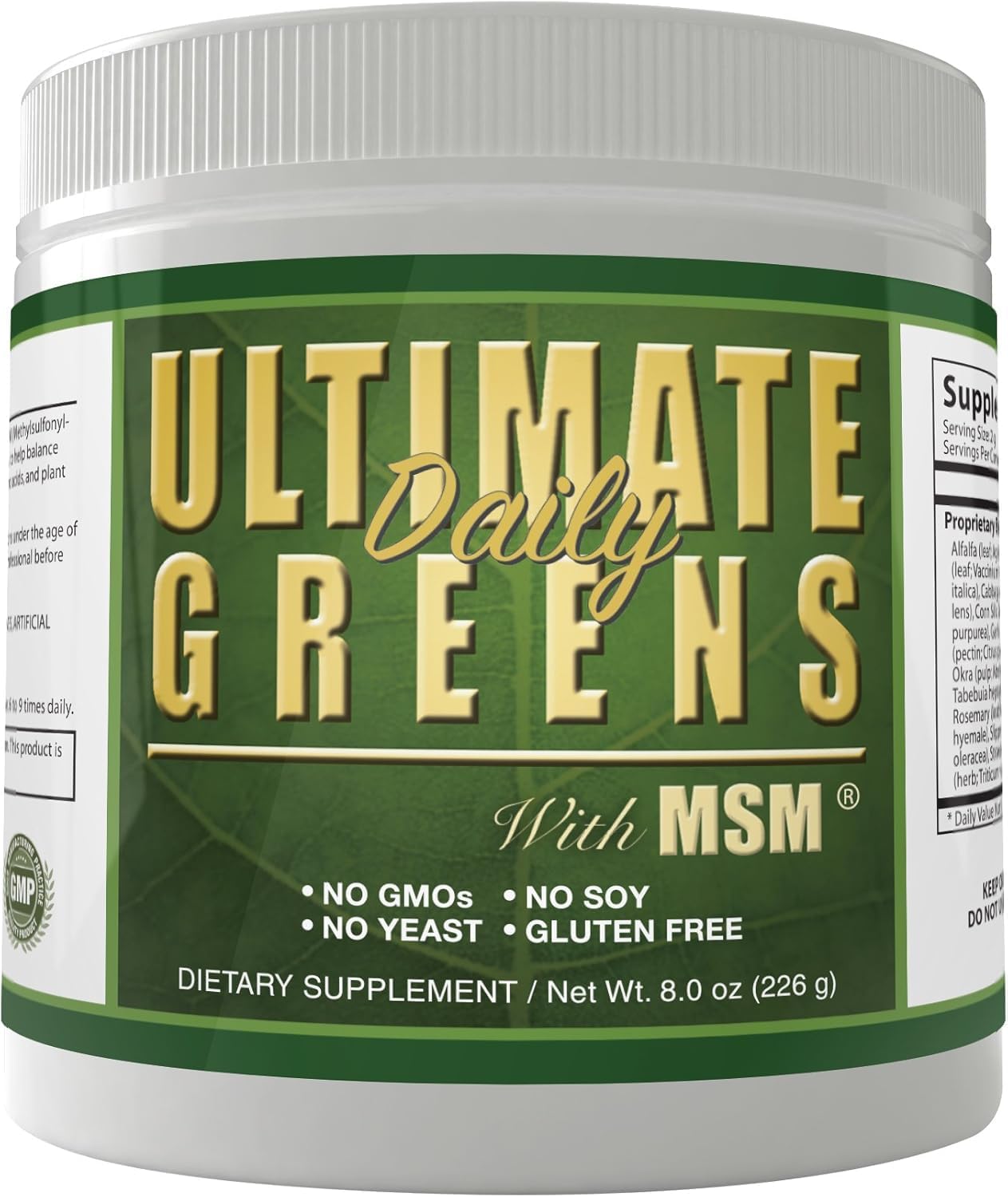 Daily Health Ultimate Greens with MSM Powder 8 oz