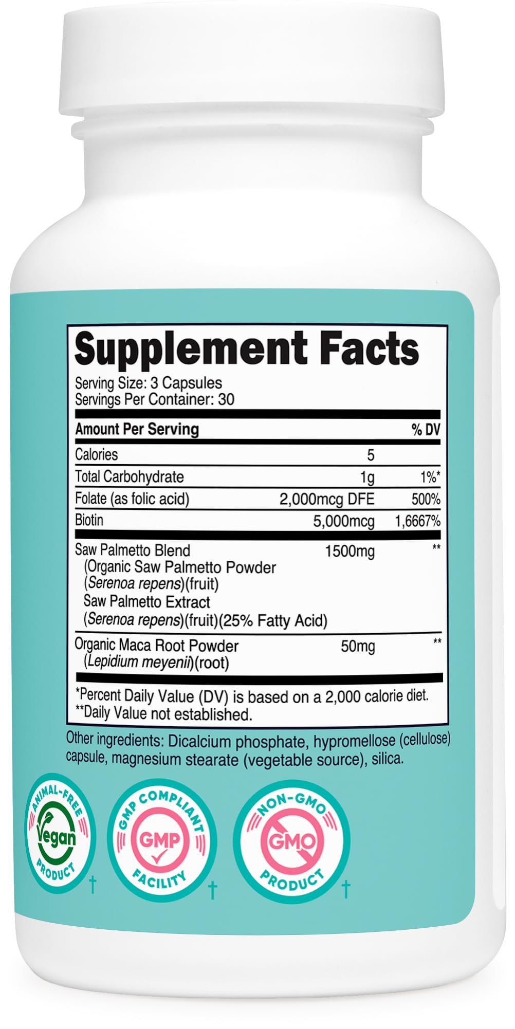 Nutricost Saw Palmetto for Women 1500mg Capsules 90 Count
