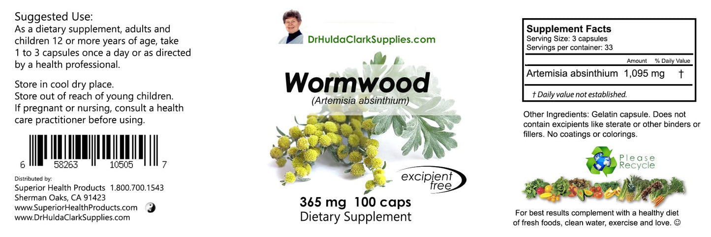 Superior Health Products Dr Clark Bundle Green Black Walnut Cloves & Wormwood Capsules 250