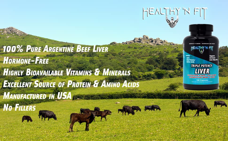 Healthy 'N Fit Triple Potency Beef Liver Capsules, 100 Count