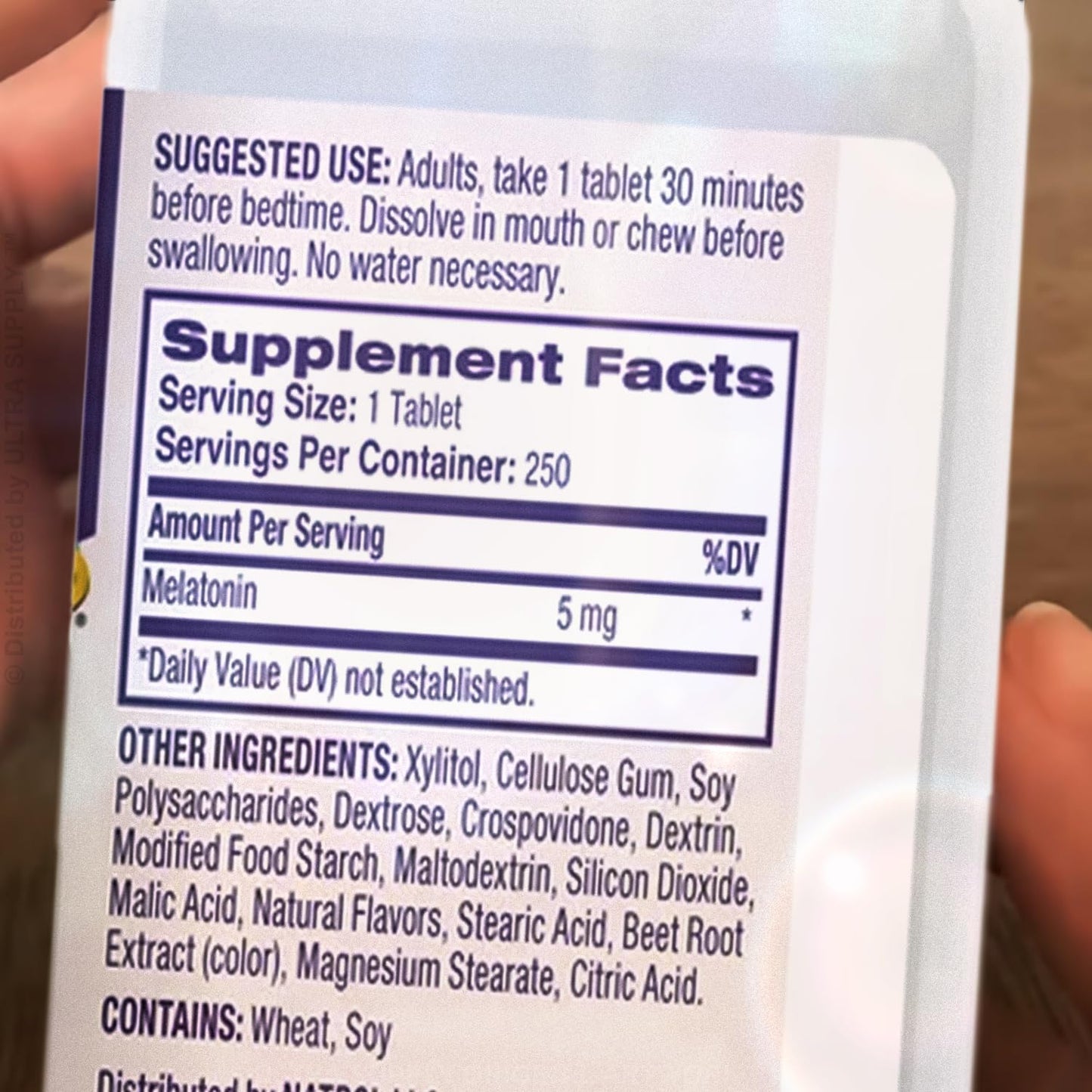Generic Melatonin Fast Dissolve 5mg Tablets - 250 Count