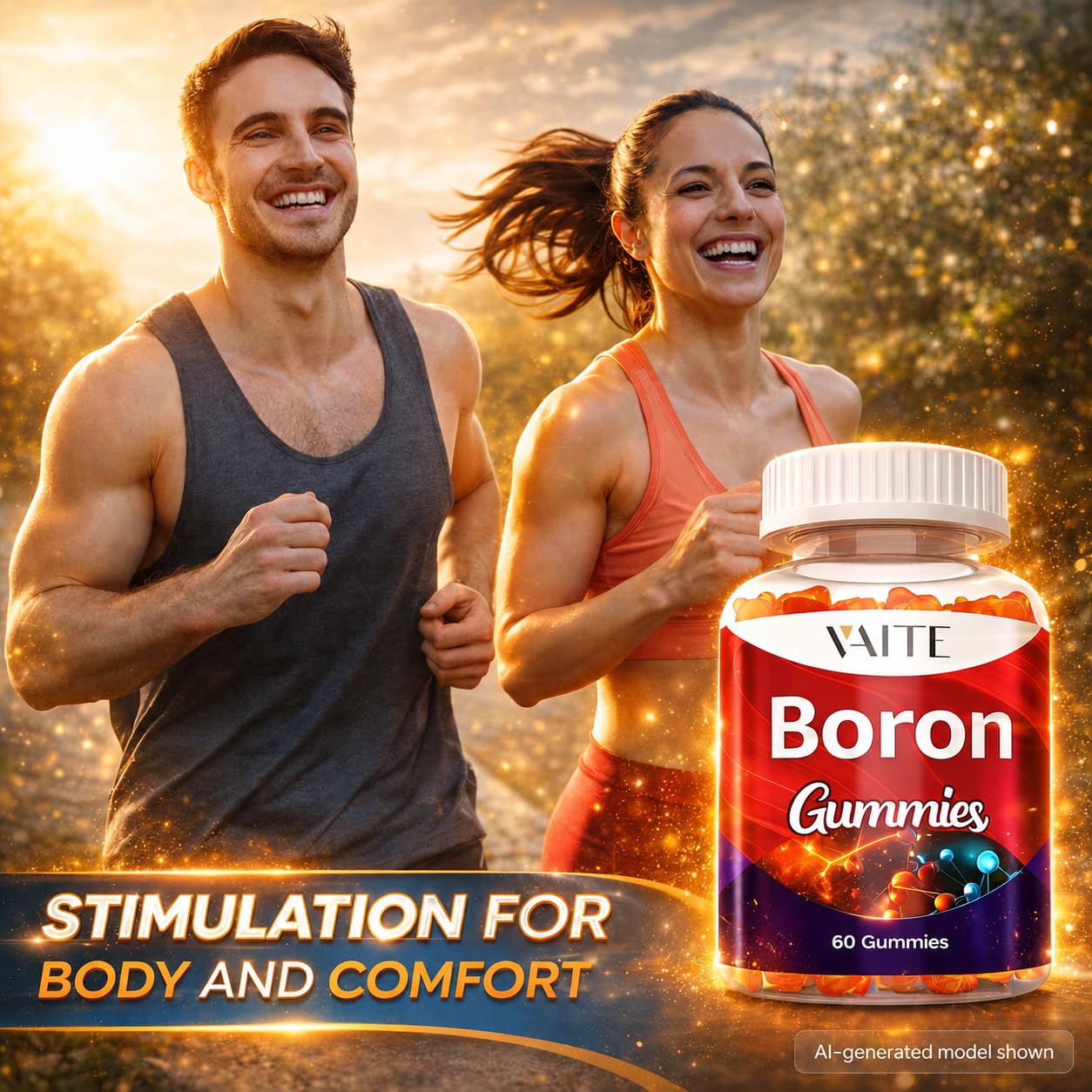 VAITE Boron Supplement for Men & Women 10mg Gummies, 60 Chewables