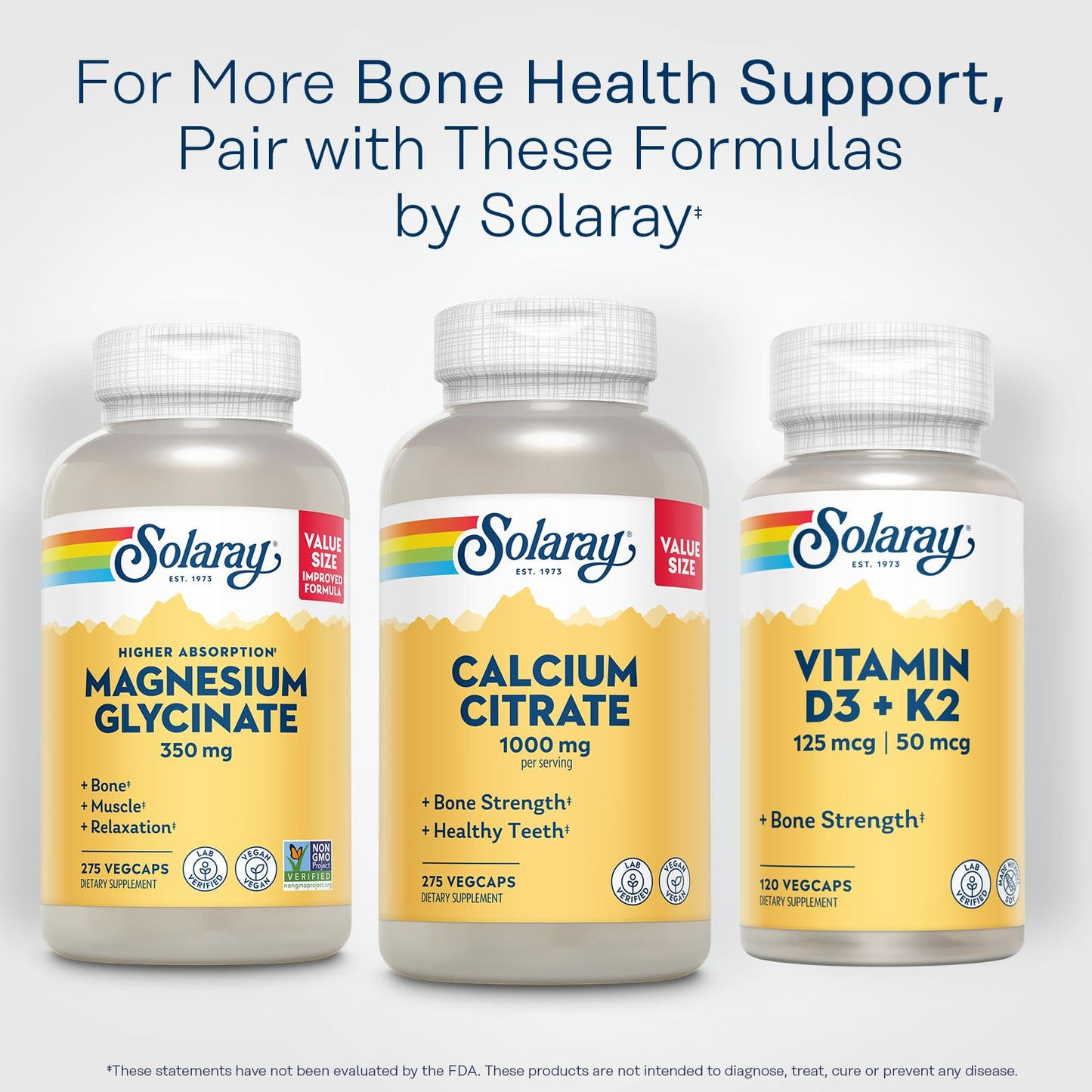 Solaray Calcium Citrate 1000mg Capsule, 275 Capsules