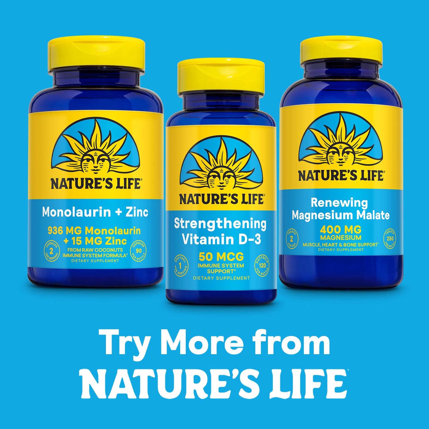 Nature's Life Renewing Magnesium Malate 400 mg - Bioavailable Magnesium Complex Tablet, 250 Count