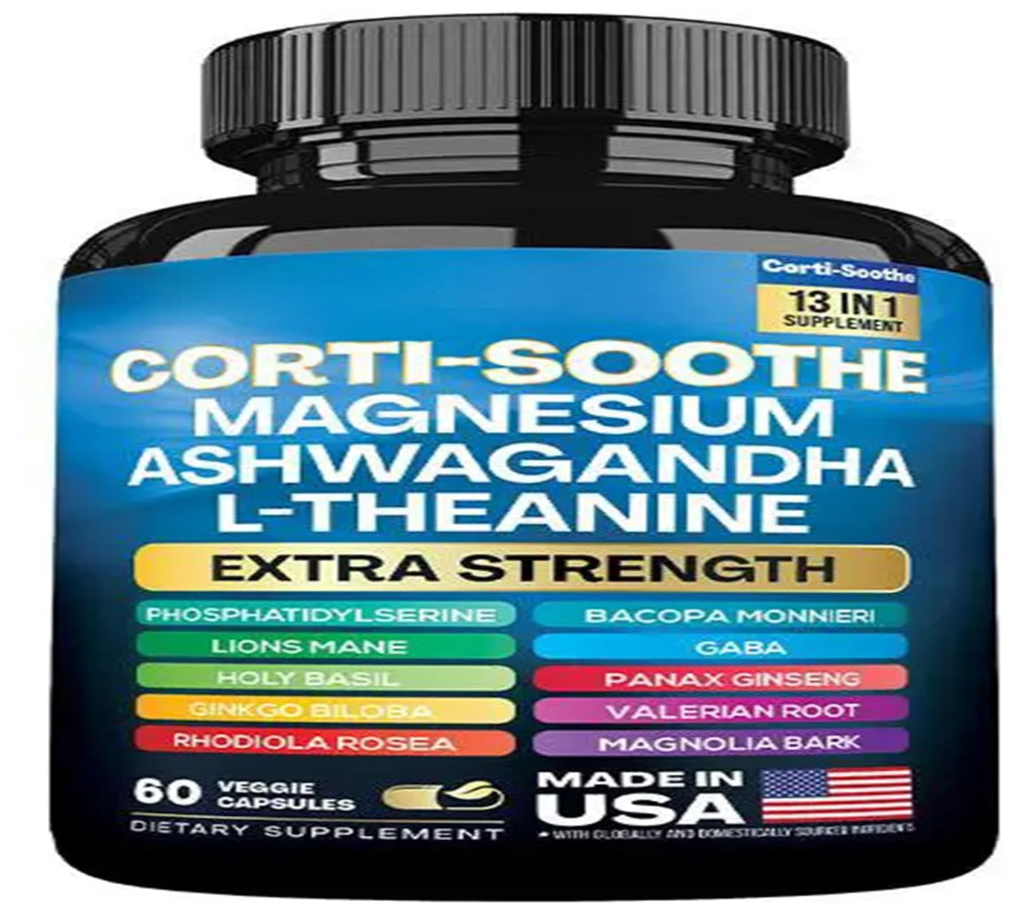 Zoyava Corti-Soothe Cortisol Supplement Capsules 60 Count