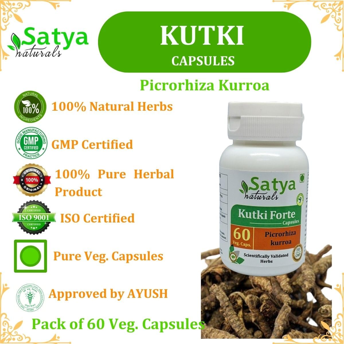 Satya Naturals Kutki Forte Capsule 500 mg 60 Capsules