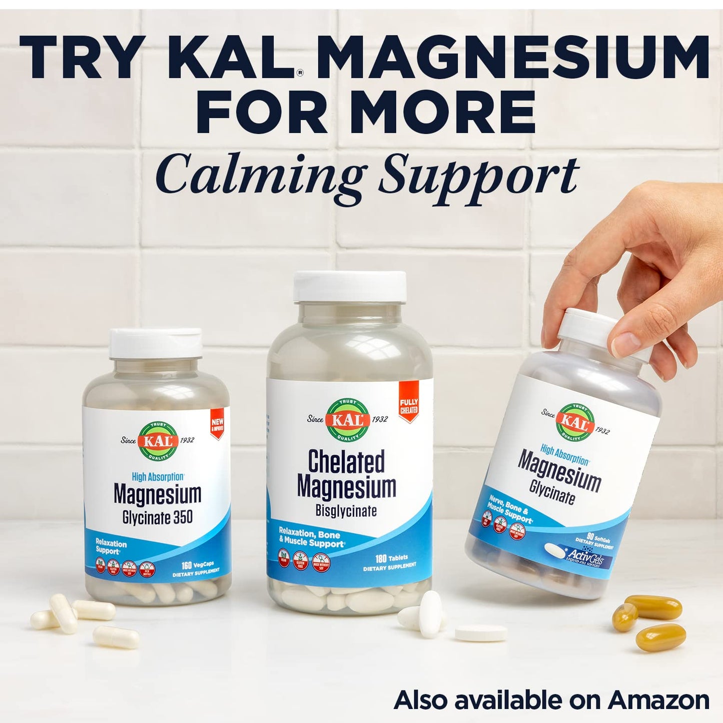 KAL Glucosamine Chondroitin MSM D-3 Joint Support Supplement Tablet 120 Tablets