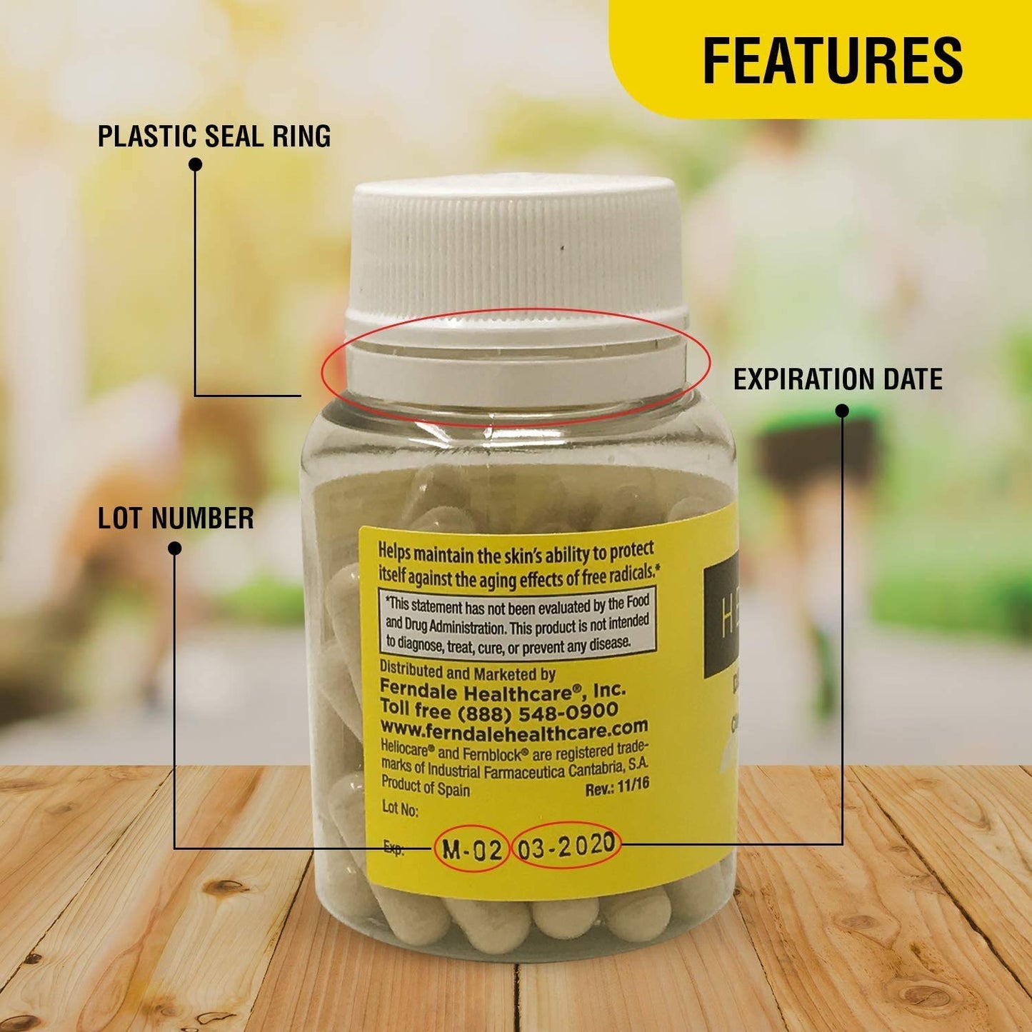 Heliocare Skin Care Dietary Supplement Capsule 240mg, 1 Count