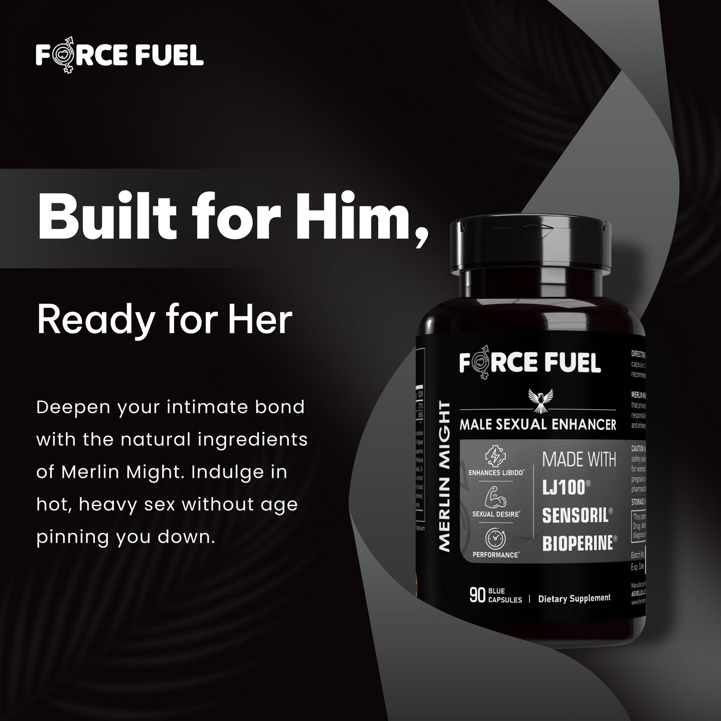 FORCE FUEL Sex Pills for Men Capsules 90 Count
