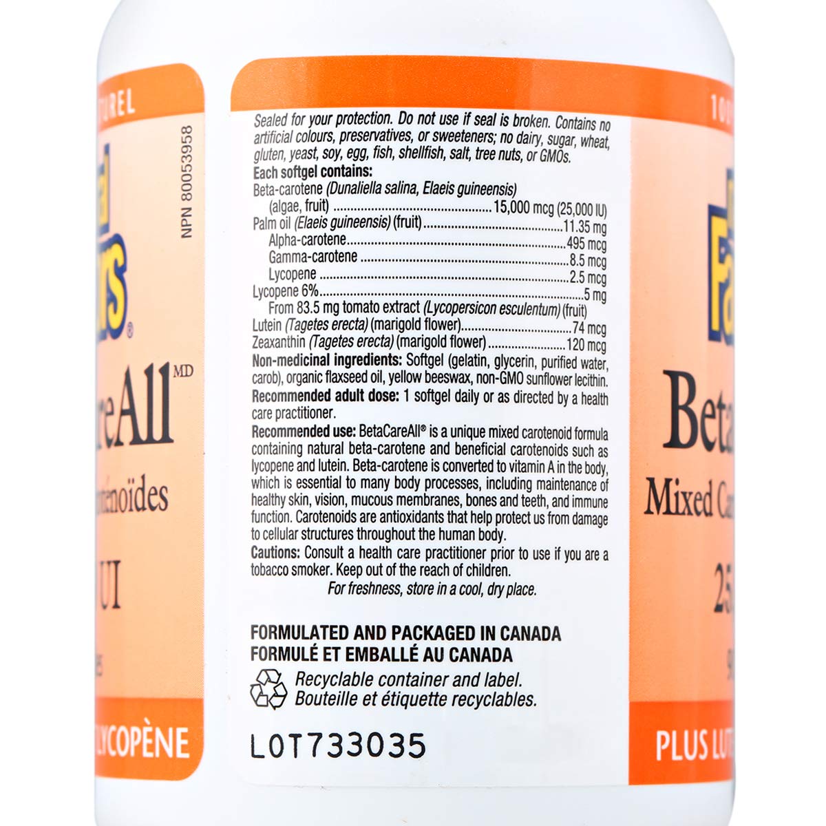Natural Factors BetaCareAll 25,000 IU Softgels 90 Count