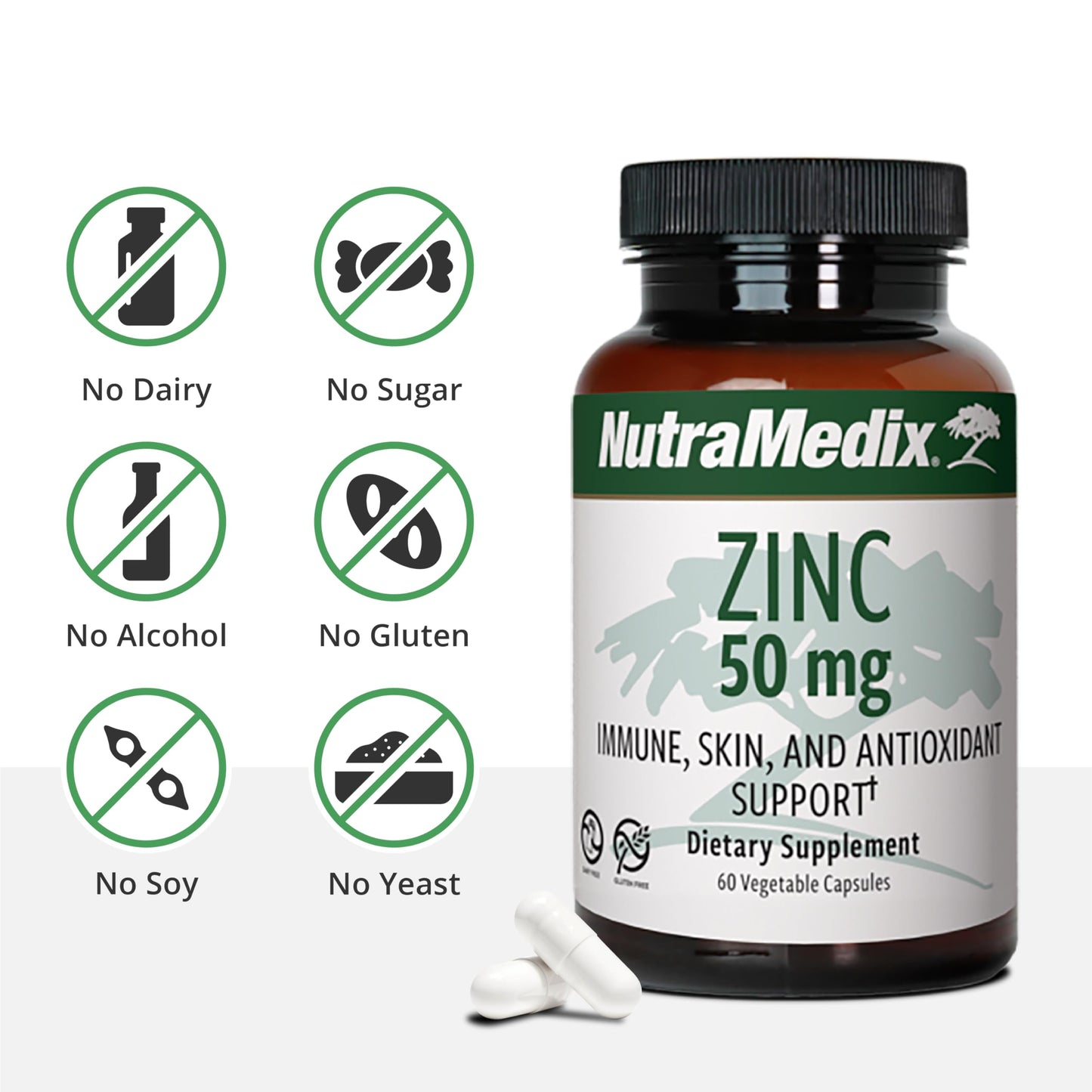 NutraMedix Zinc 50mg Capsules 60 Count