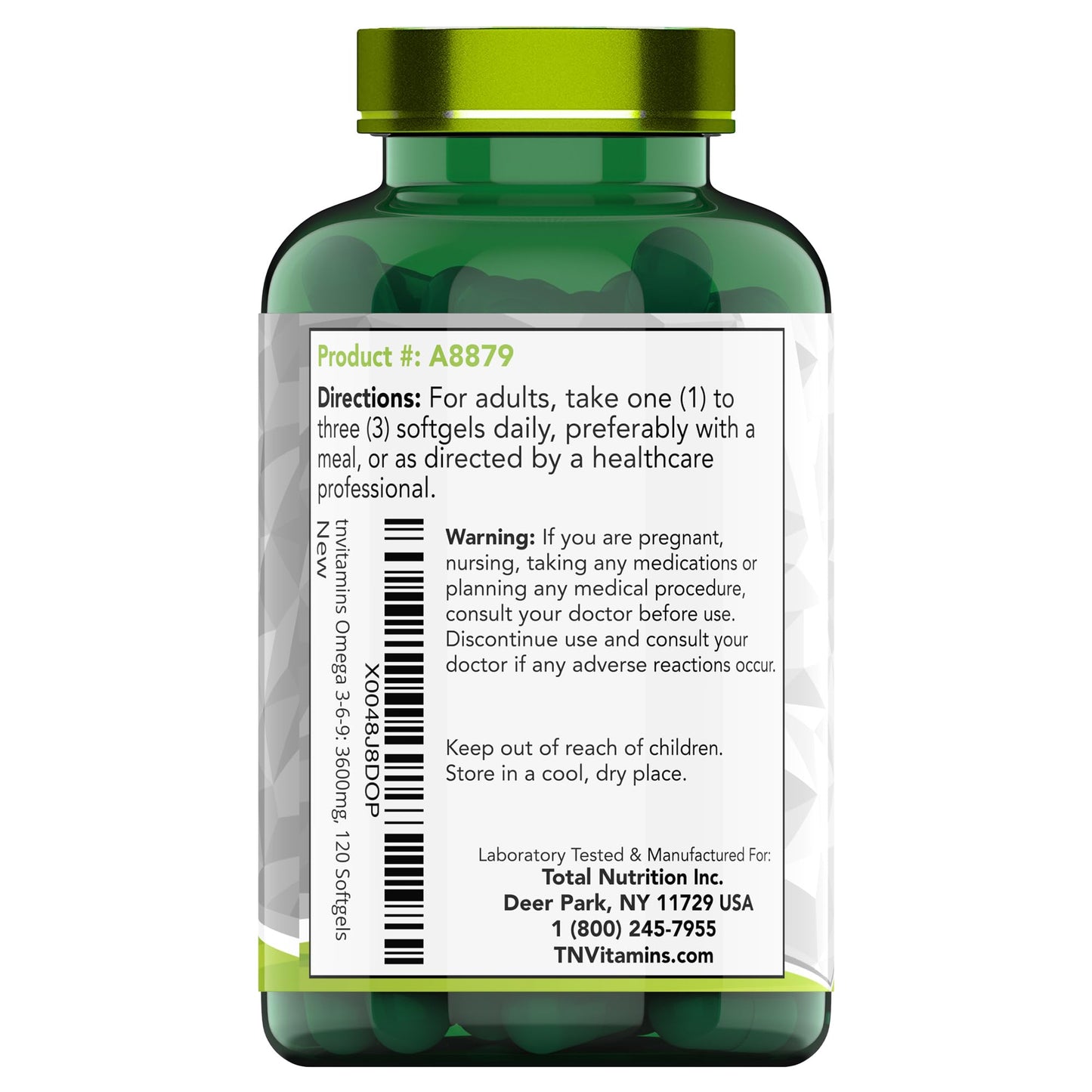 tnvitamins Triple Omega 3-6-9 Softgels, 120