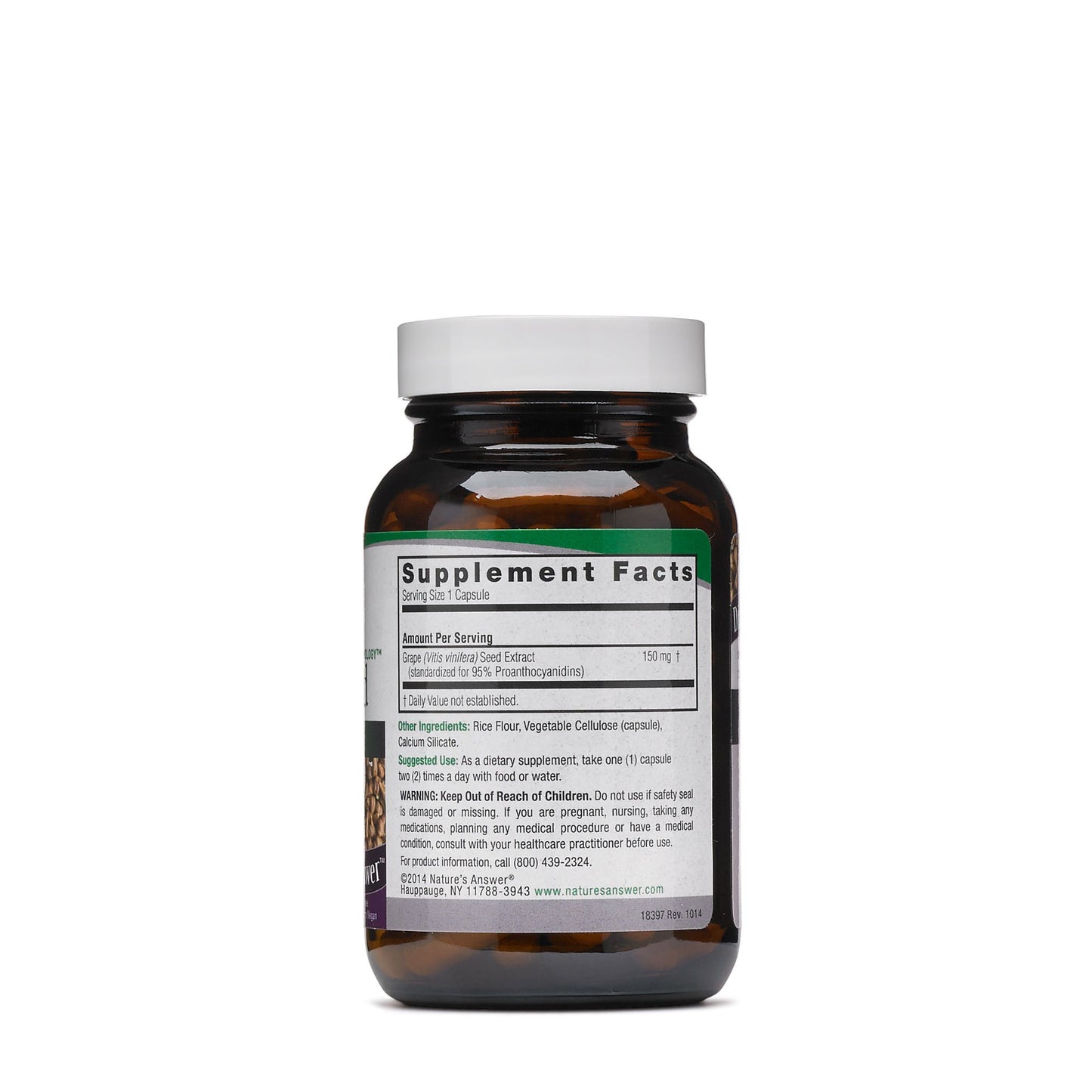 Nature's Answer Grape Seed Vegetarian Capsules 60 Capsules