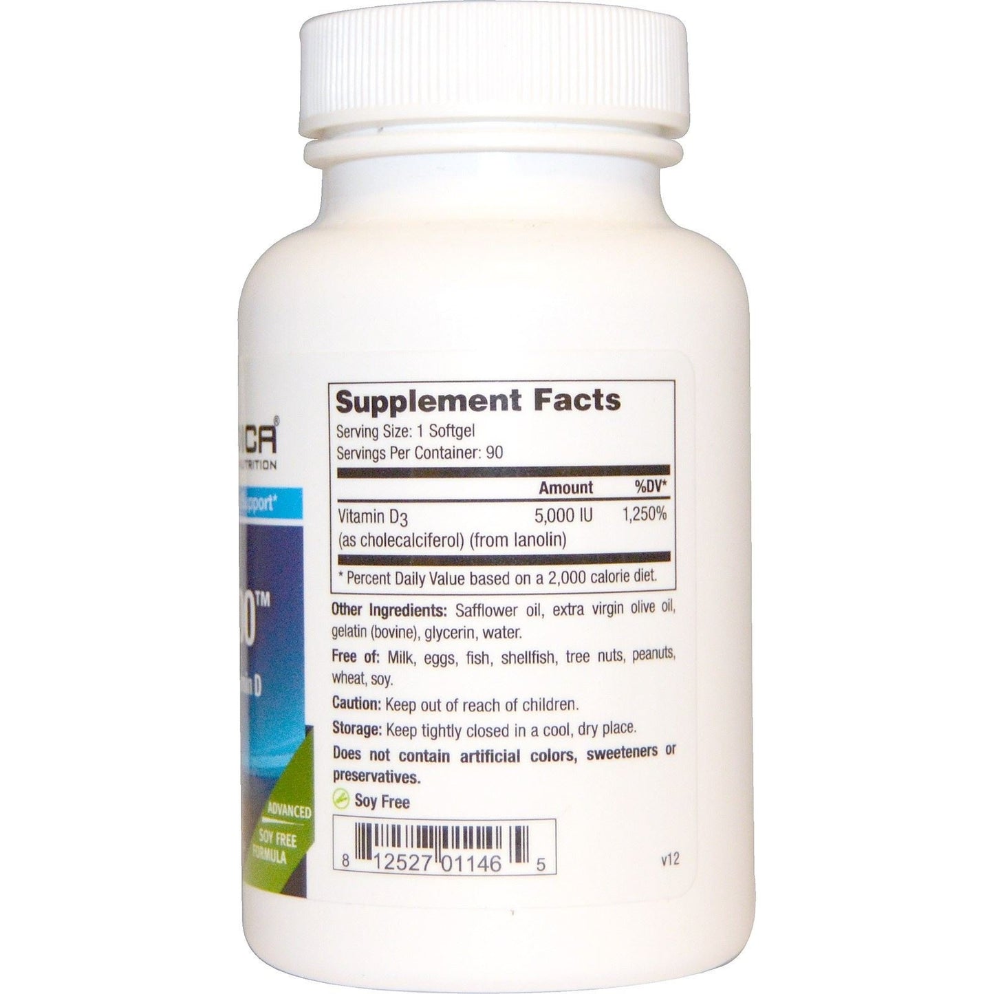 NuMedica Vitamin D3 5000 IU Soy Free Softgels 90 Count