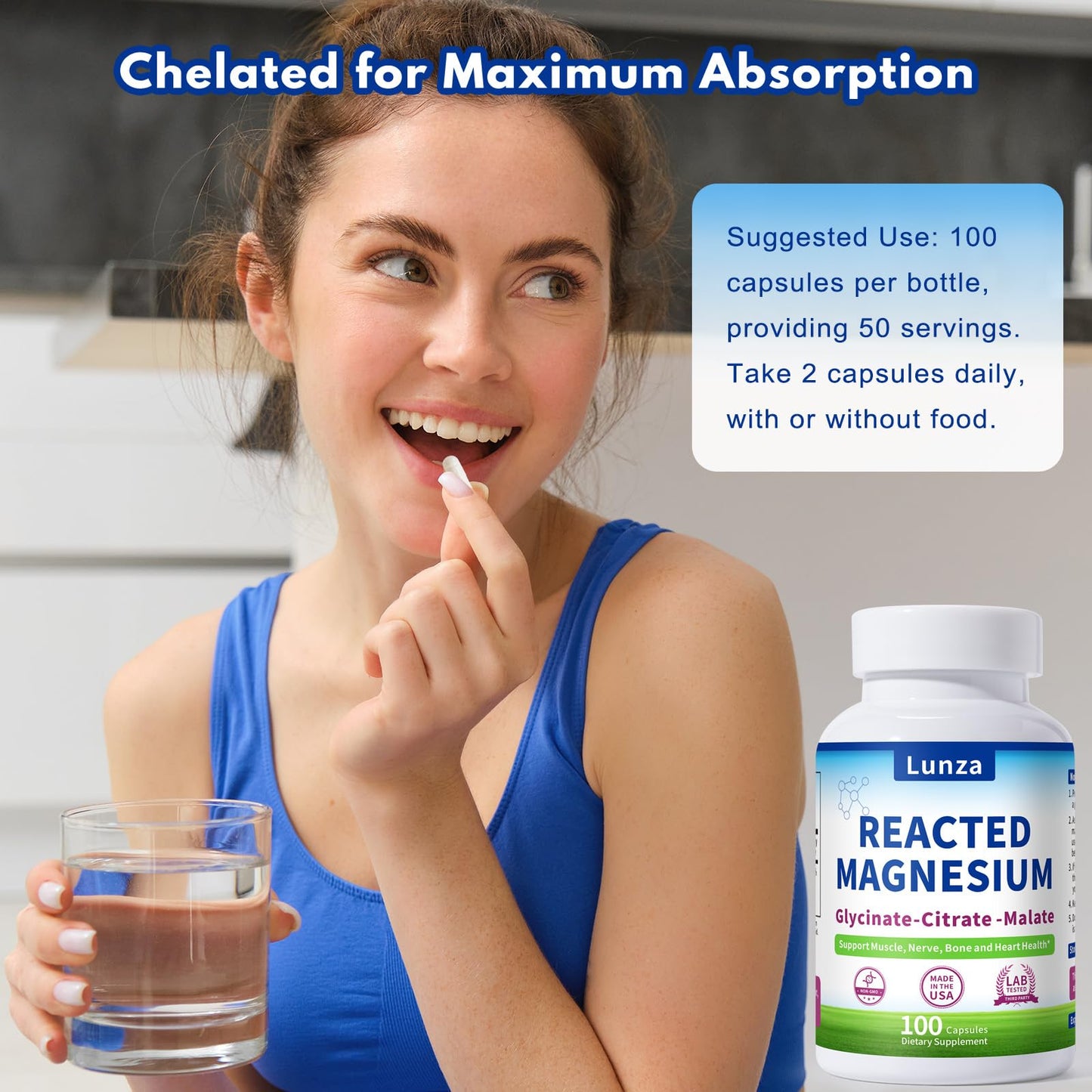 Lunza Magnesium & Potassium Capsule 100 Capsules
