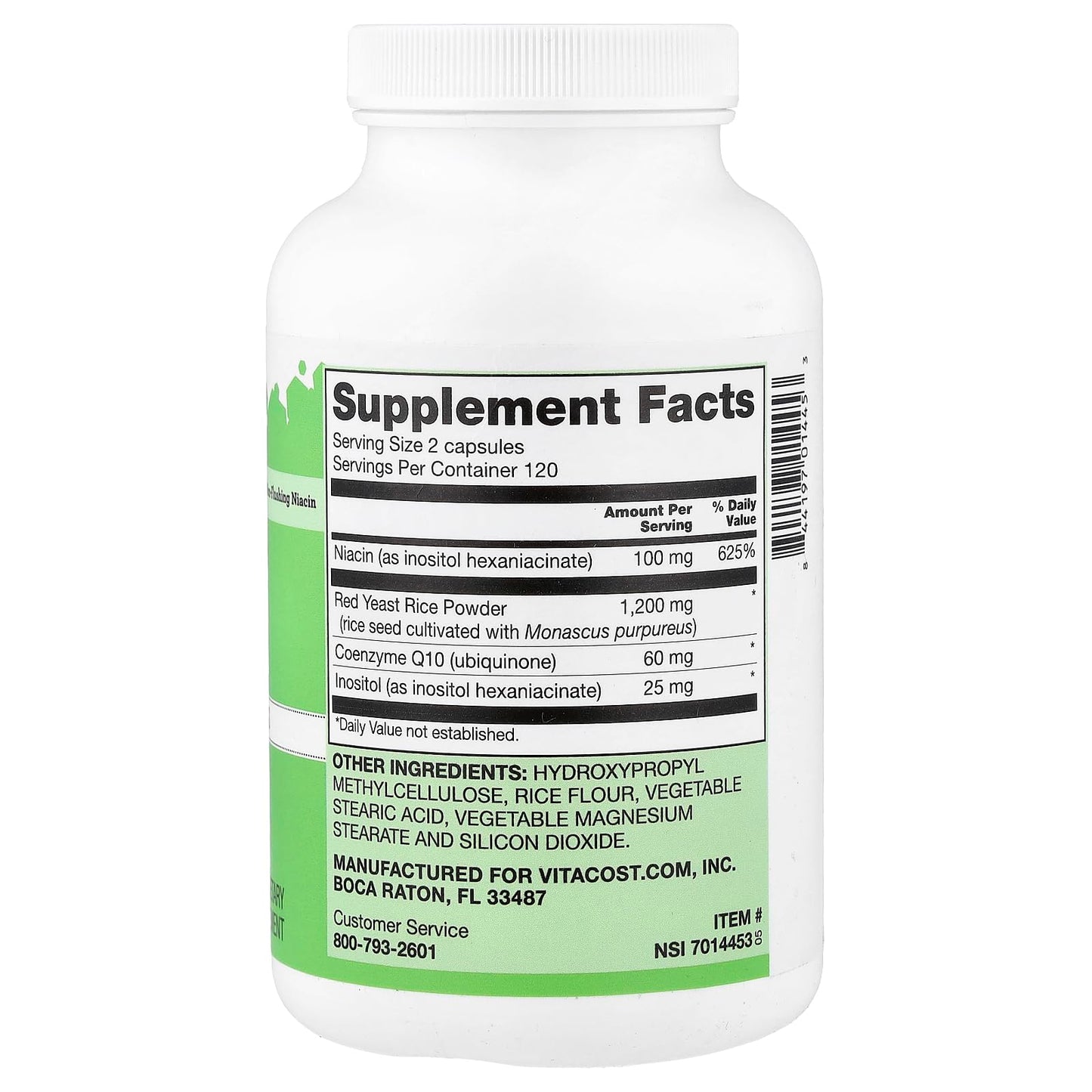Vitacost Red Yeast Rice & CoQ10 Capsules, 240 Count