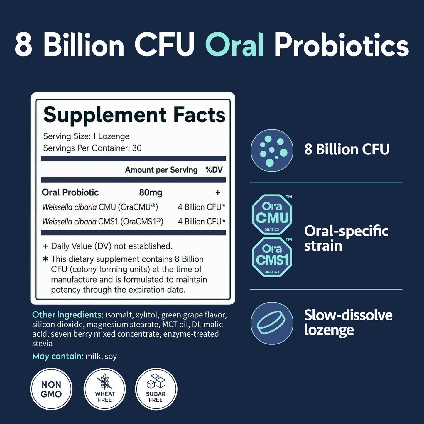 OraTicx Teeth & Gums Oral Probiotics Lozenge 60