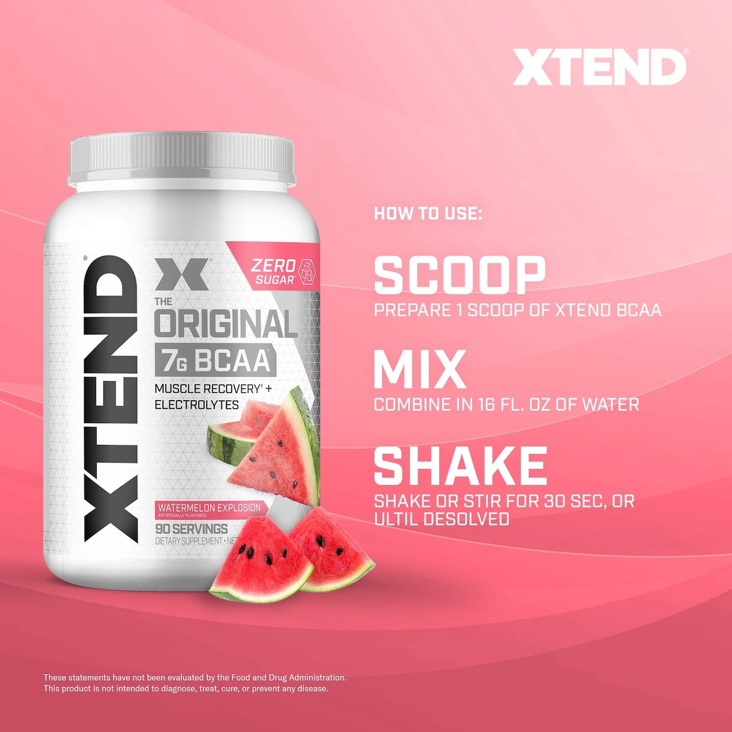 Xtend Original BCAA Powder Watermelon Explosion, 90 Servings