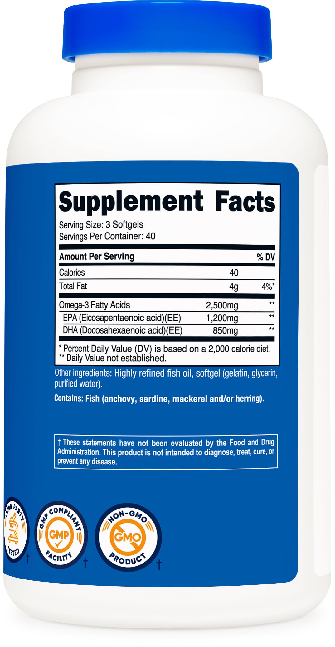 Nutricost Omega 3 Fish Oil Softgels 120