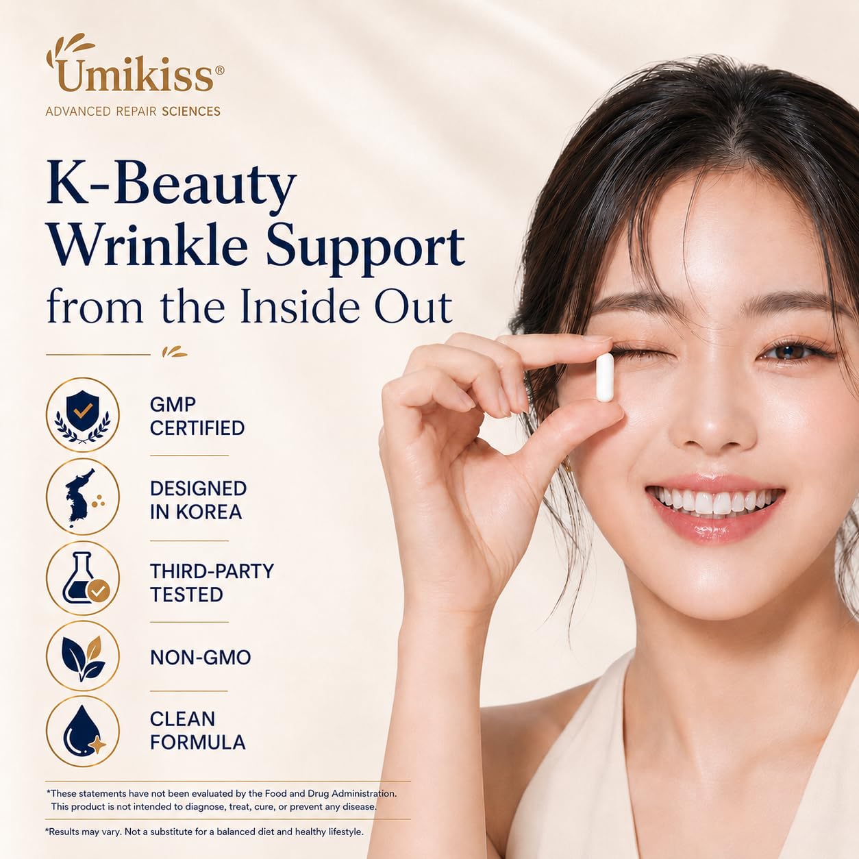 Umikiss GHK-Cu Peptide Supplement for Women 120 Capsules