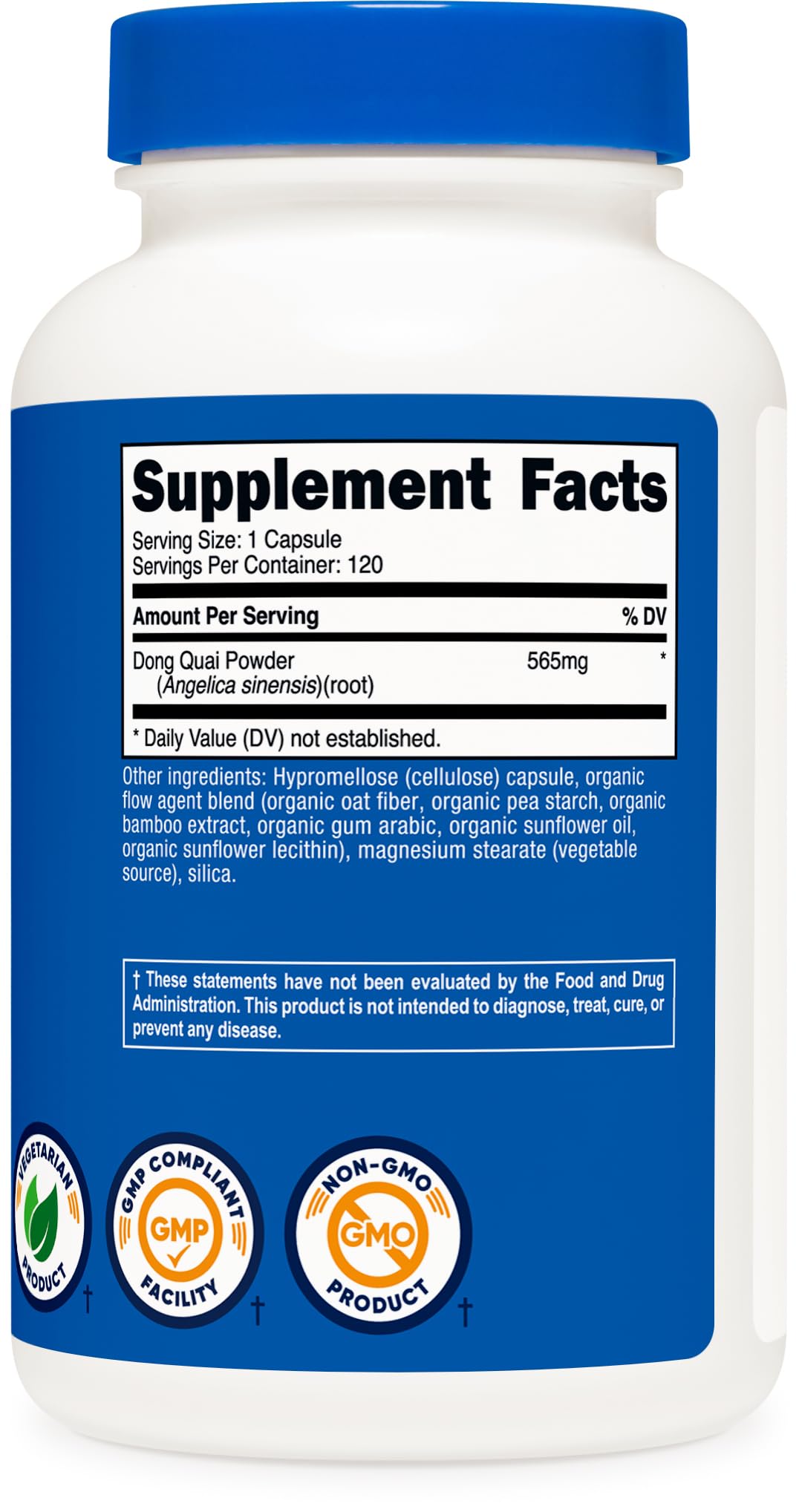 Nutricost Dong Quai 565mg Capsules, 120 Count