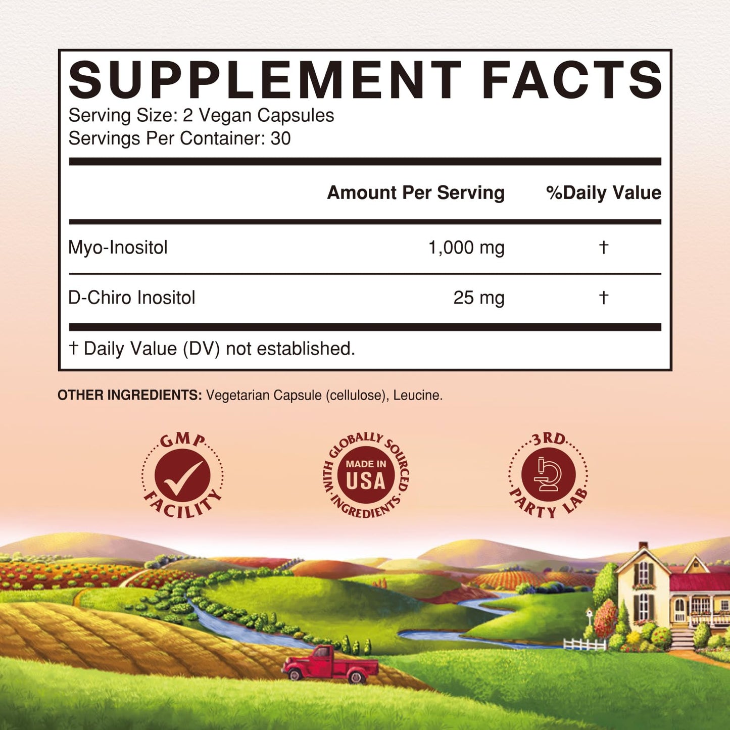 Vitalitown Inositol Supplement Capsule 60 Count