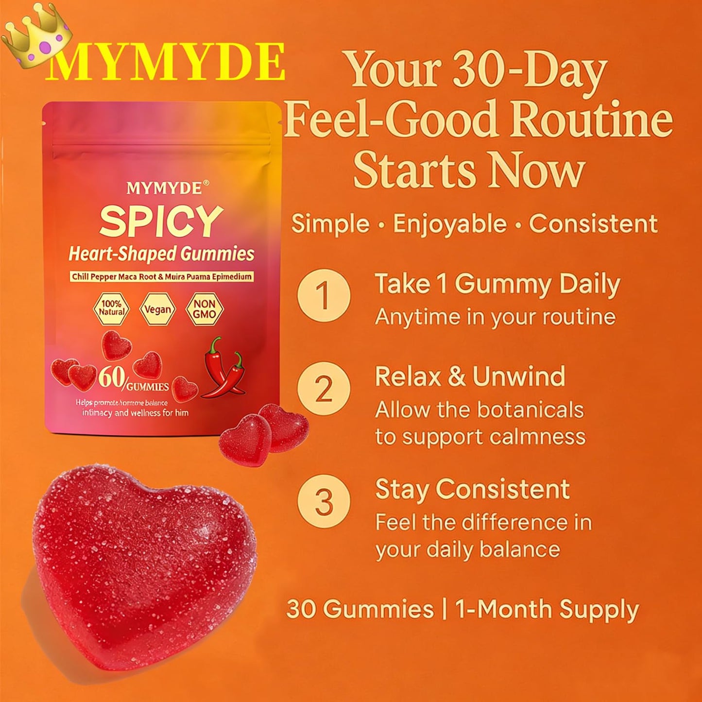 MYMYDE Spicy Square Gummy, 1 Count