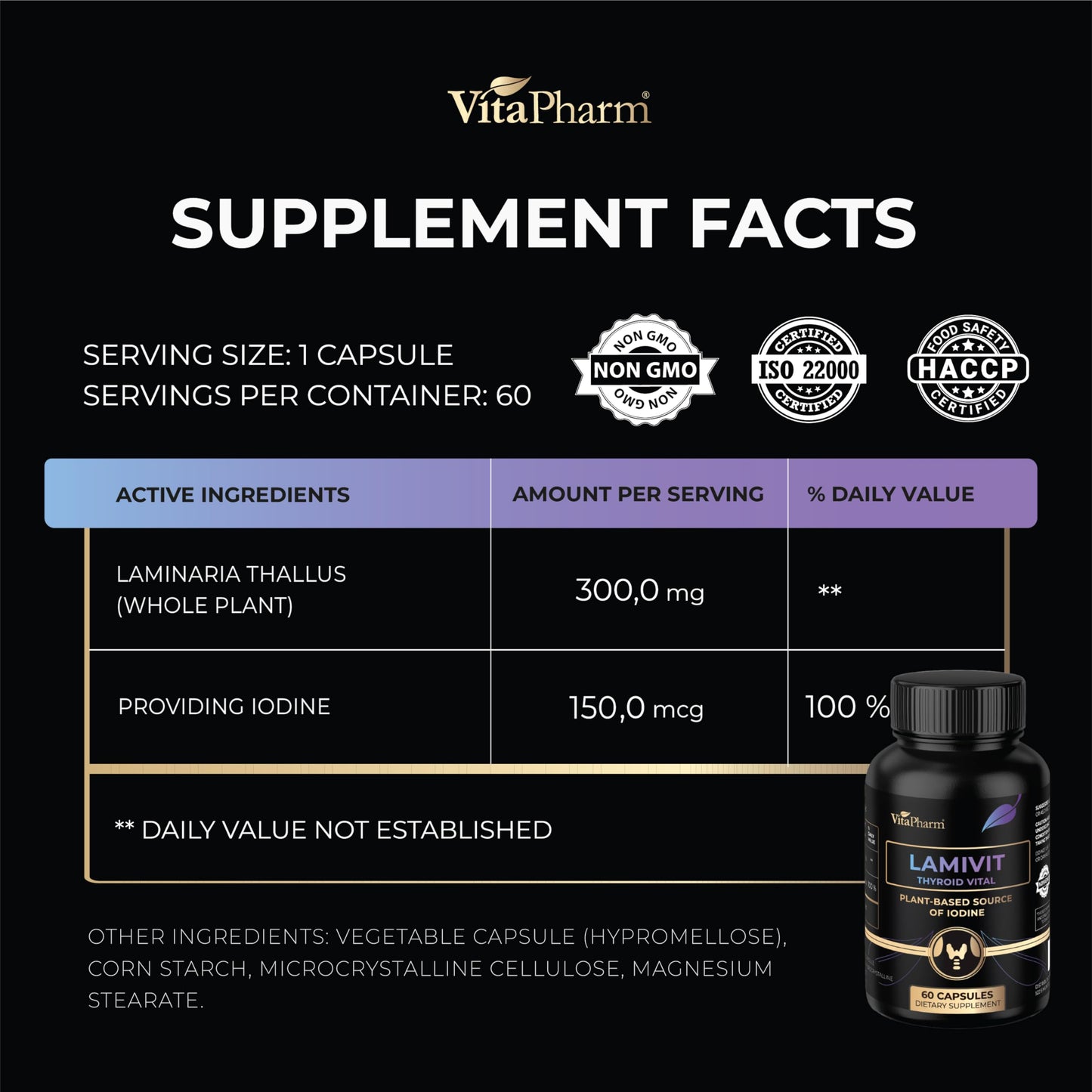 VitaPharm Lamivit Iodine Supplement Capsule 60 Count