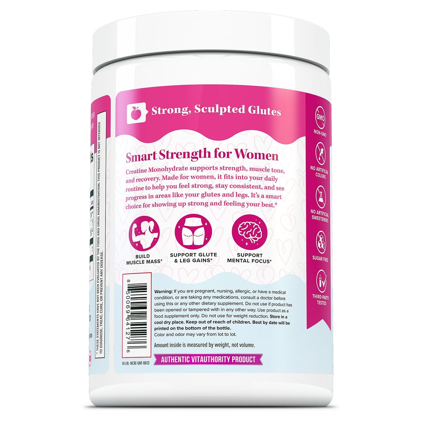 Vitauthority Micronized Creatine Monohydrate Powder, Unflavored, 60 Servings, 10.58 Ounce