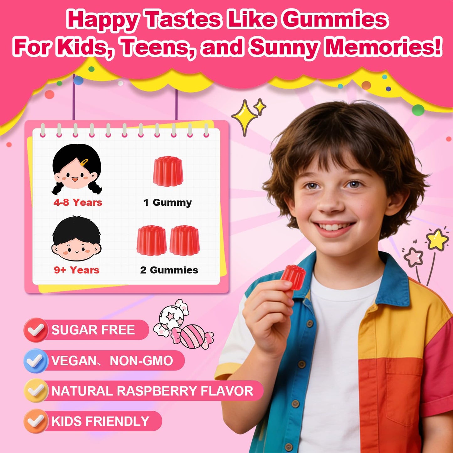JOVITHEA Iron Gummies for Kids 180 Count