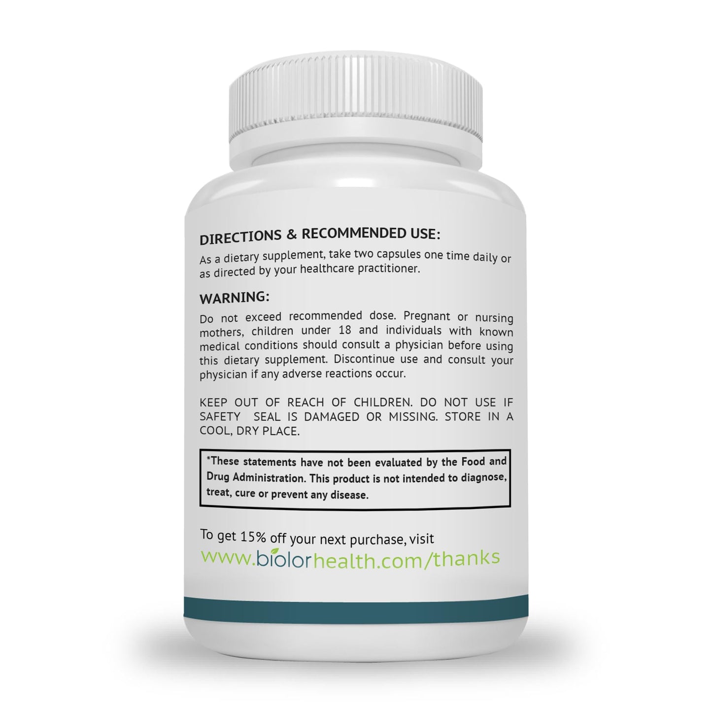 Biolor Bladder Control Supplements - Urinary Support Capsules, 120 Count