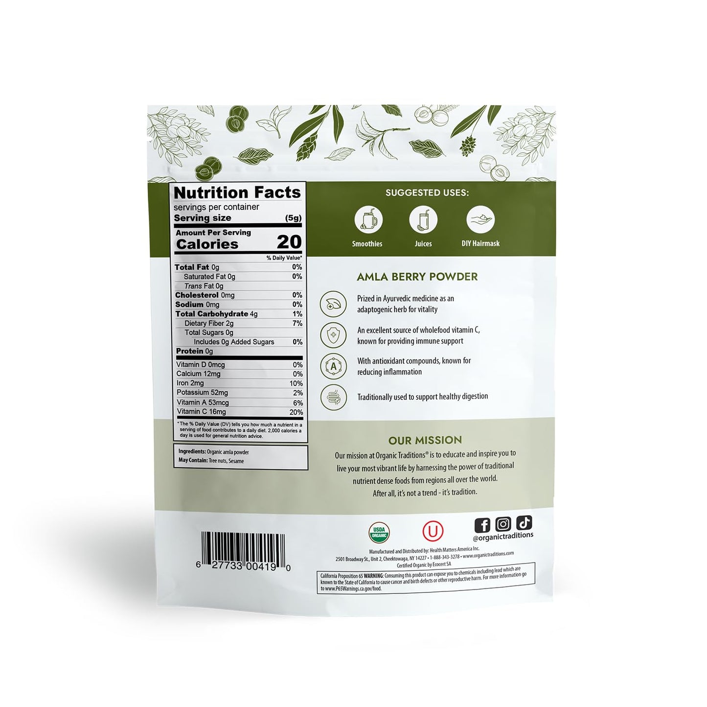 Organic Traditions Amla Powder 7 oz