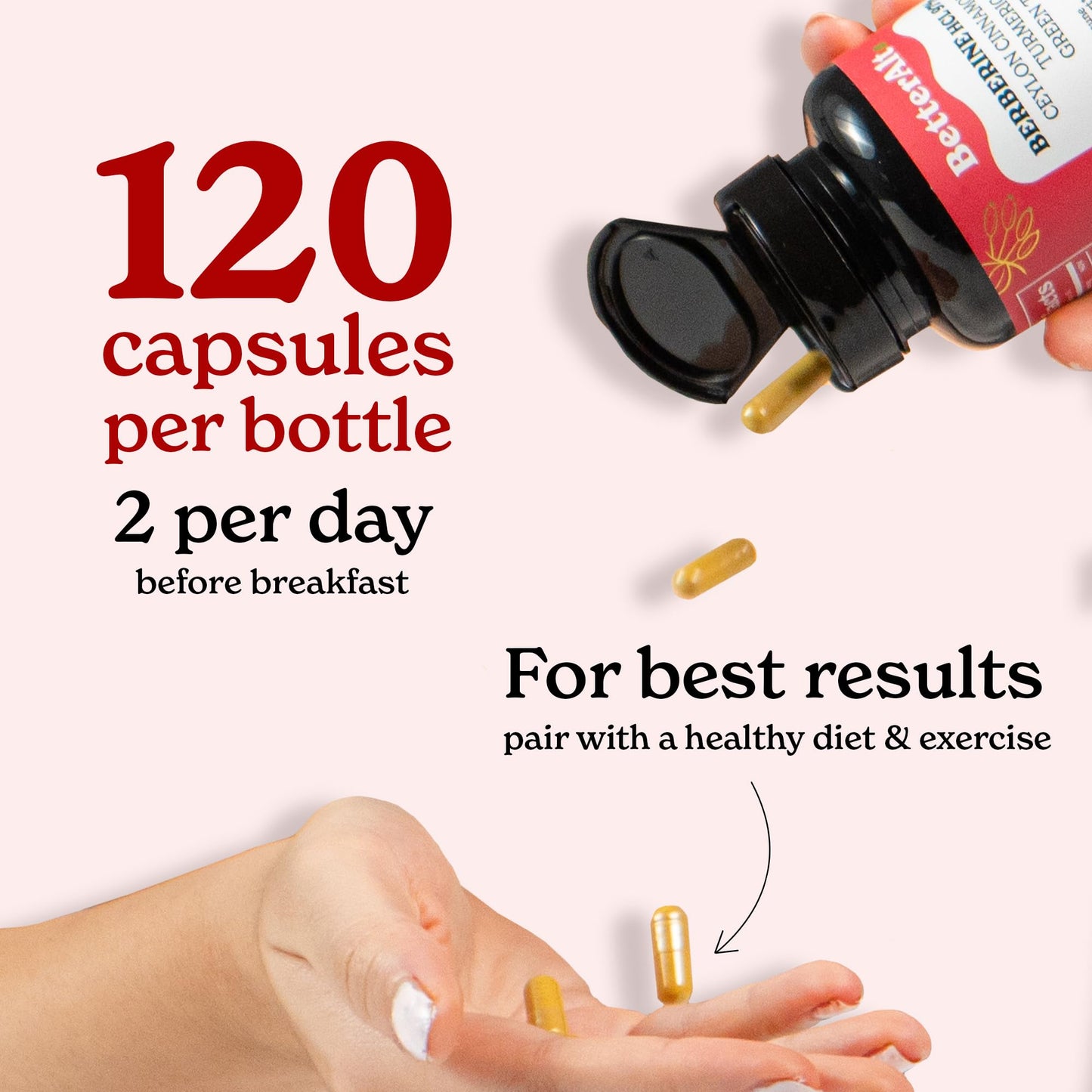 Better Alt Berberine Capsules 120 Count