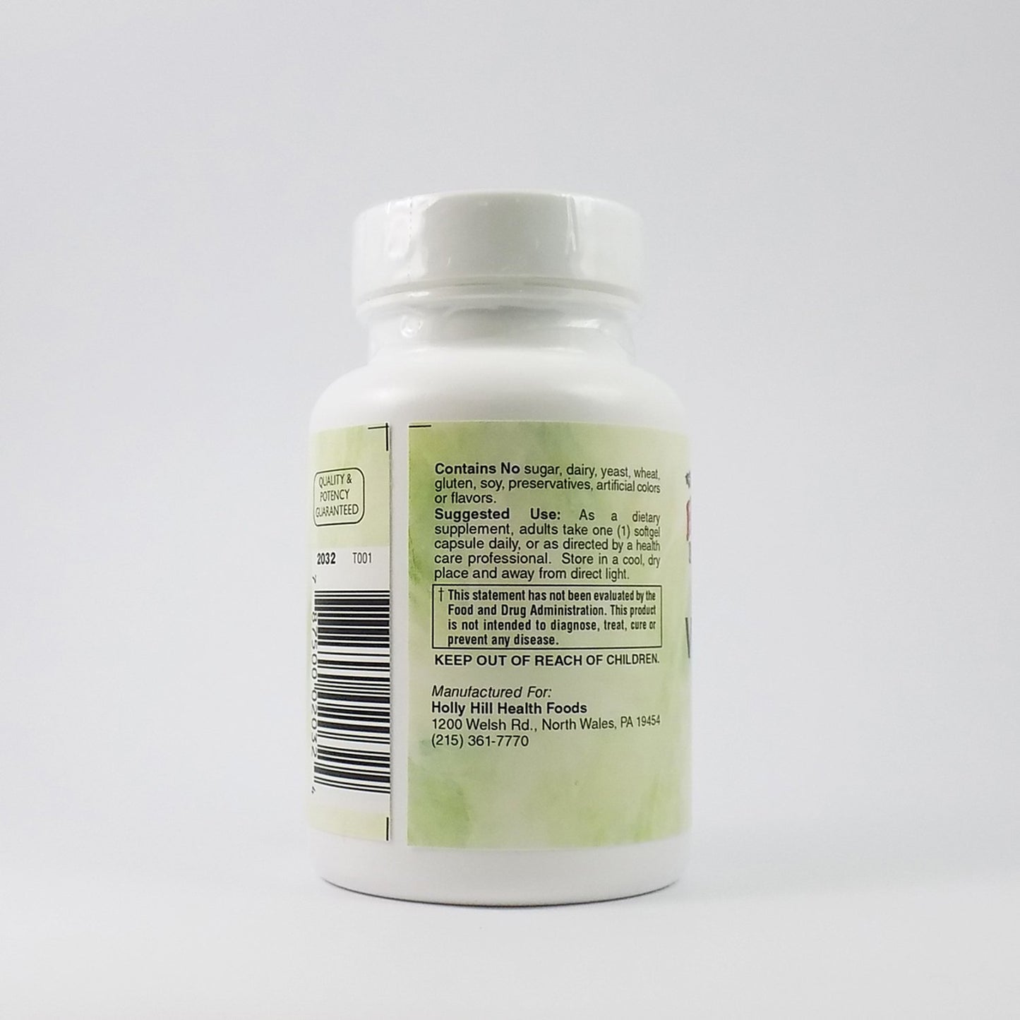 Holly Hill Health Foods Vitamin D3 2000 IU Capsules, 100 Capsules