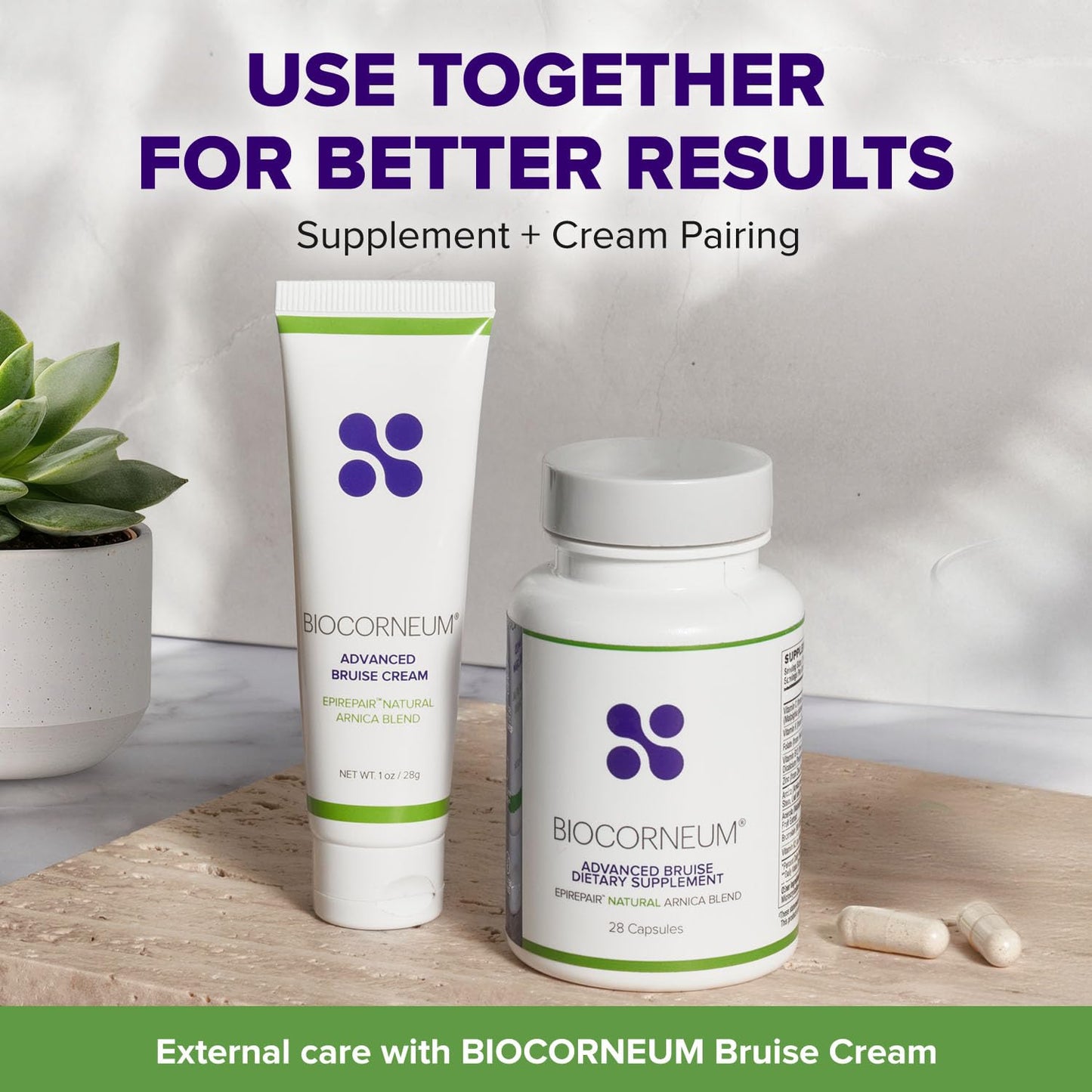BIOCORNEUM Bruise Supplement with Arnica, Bromelain & Zinc Capsule, 1 Count