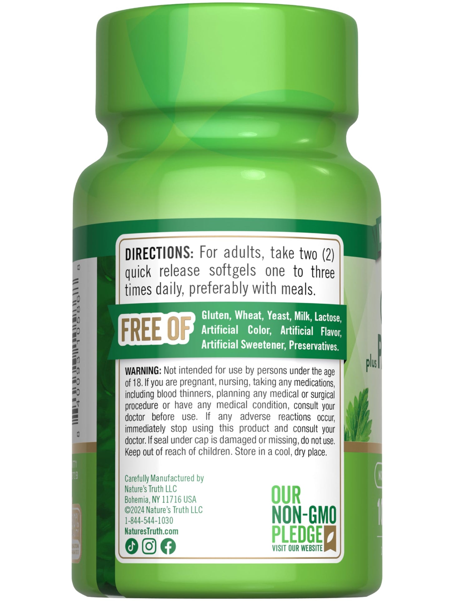 Nature's Truth Odorless Garlic and Parsley 100 Softgels