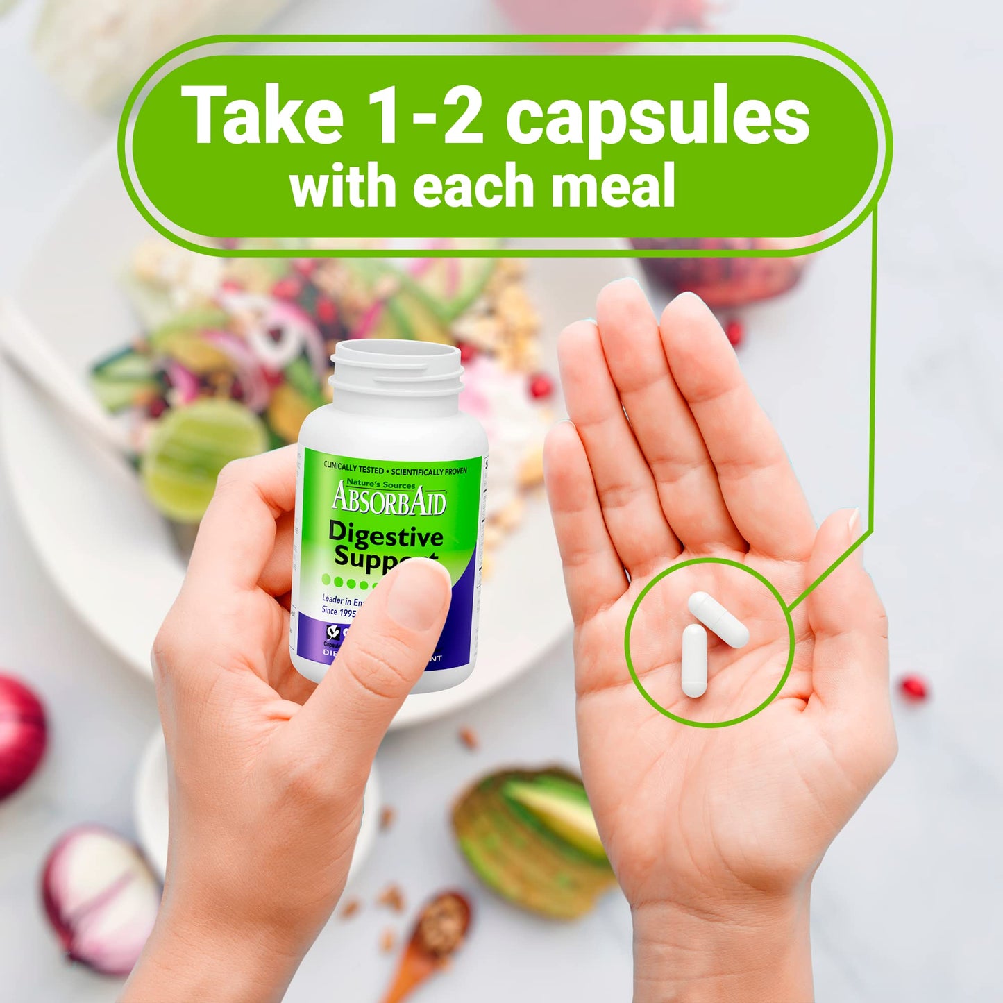 AbsorbAid Digestive Support Capsules, 90 Count