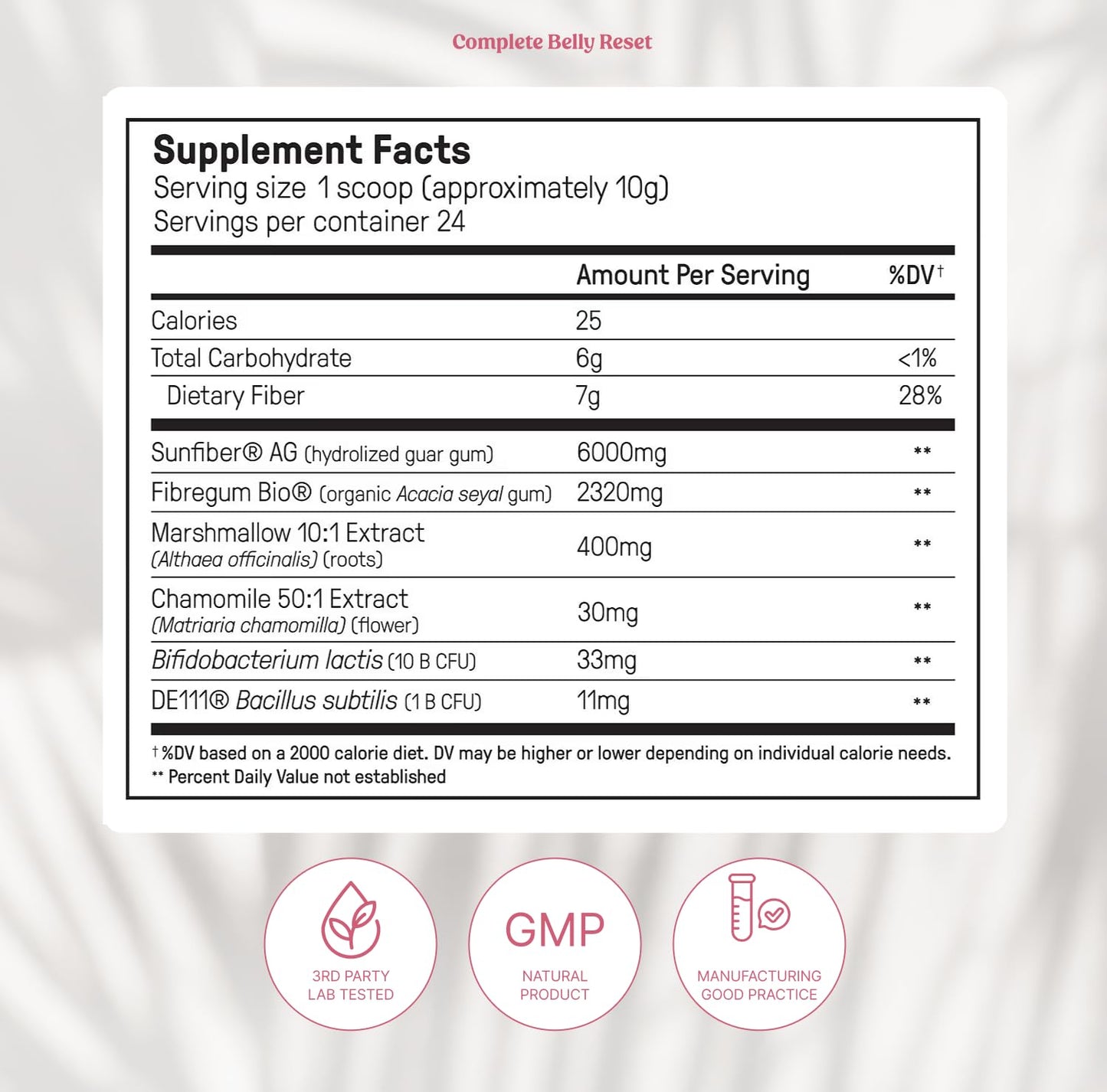 Happy Mammoth Complete Belly Reset Digestive Health Supplement Powder 8.46 Ounce