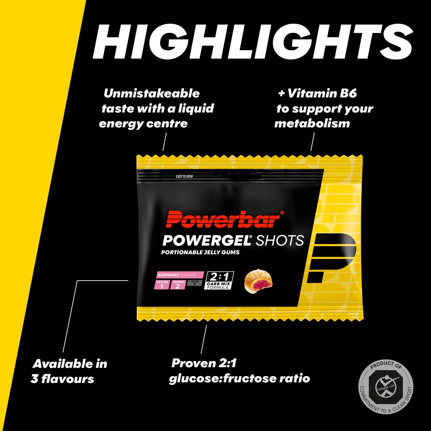 Powerbar Powergel Shots Gel 24 Units Raspberry