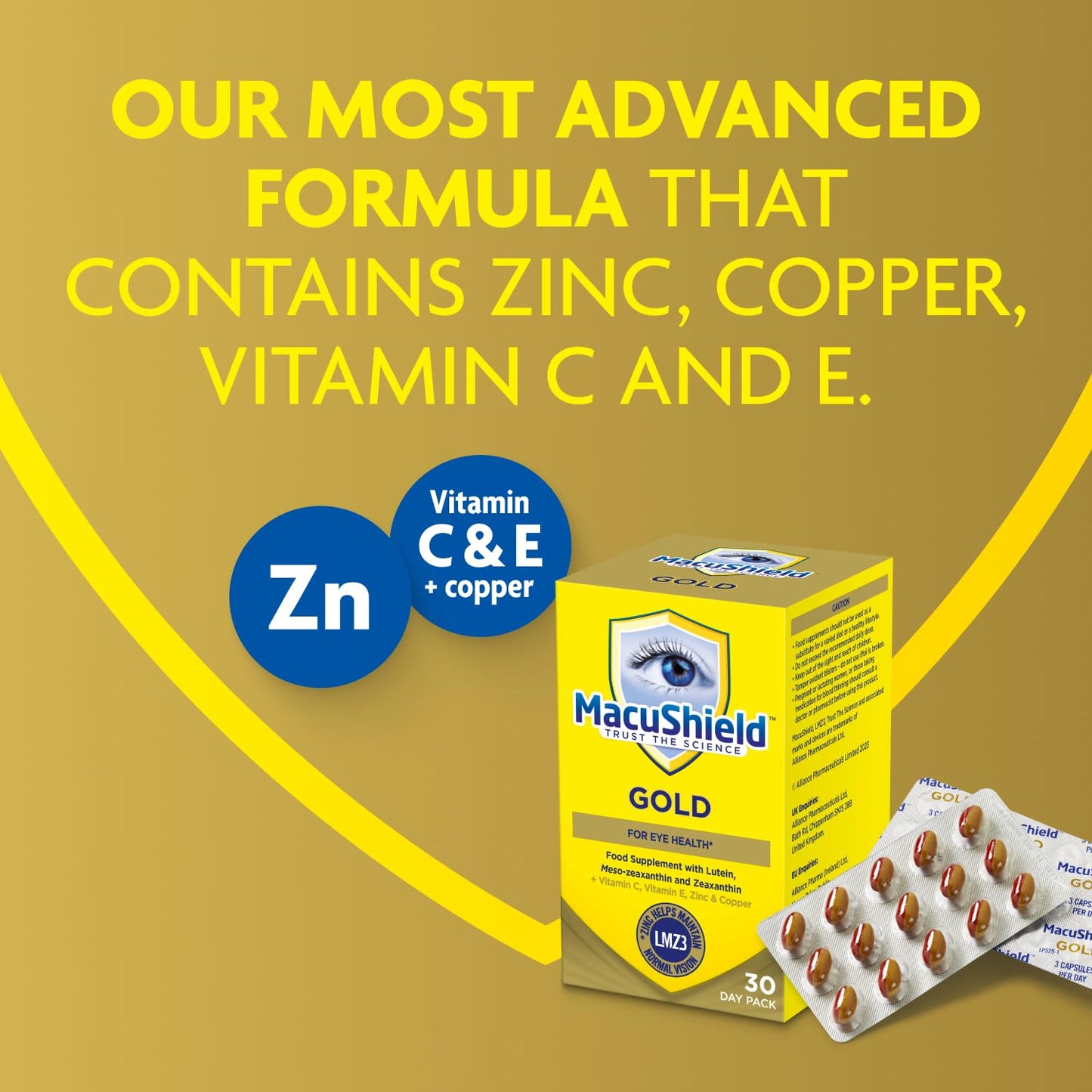 MacuShield Macu Shield Gold Food Supplement Capsules 90