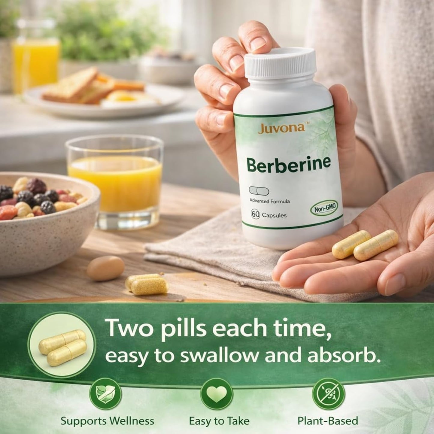 UNIKEM Juvona Berberine Advanced Formula Capsules 60 Count