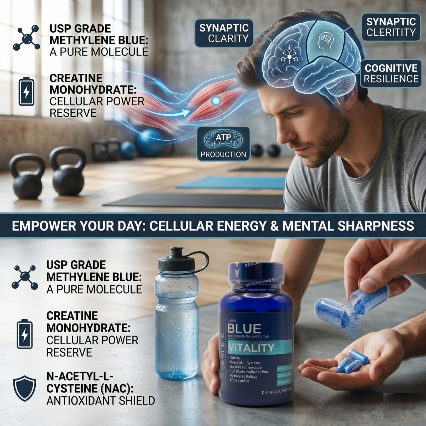 aromel Blue Vitality Elite Longevity Formula Capsules, 60